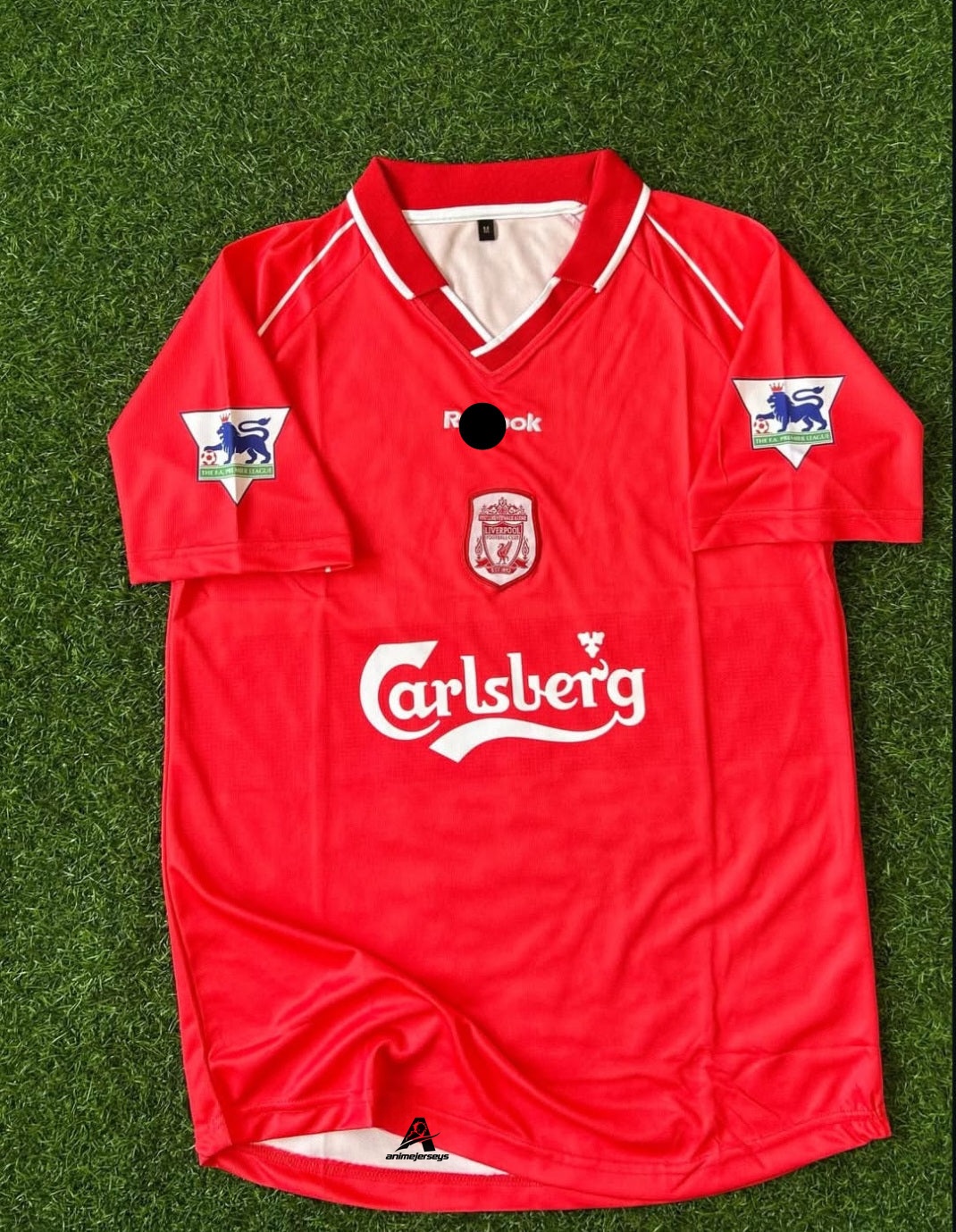 LIVERPOOL 2000-02 SEASON HOME KIT , HALFSLEEVE POLO EMBROIDERY
