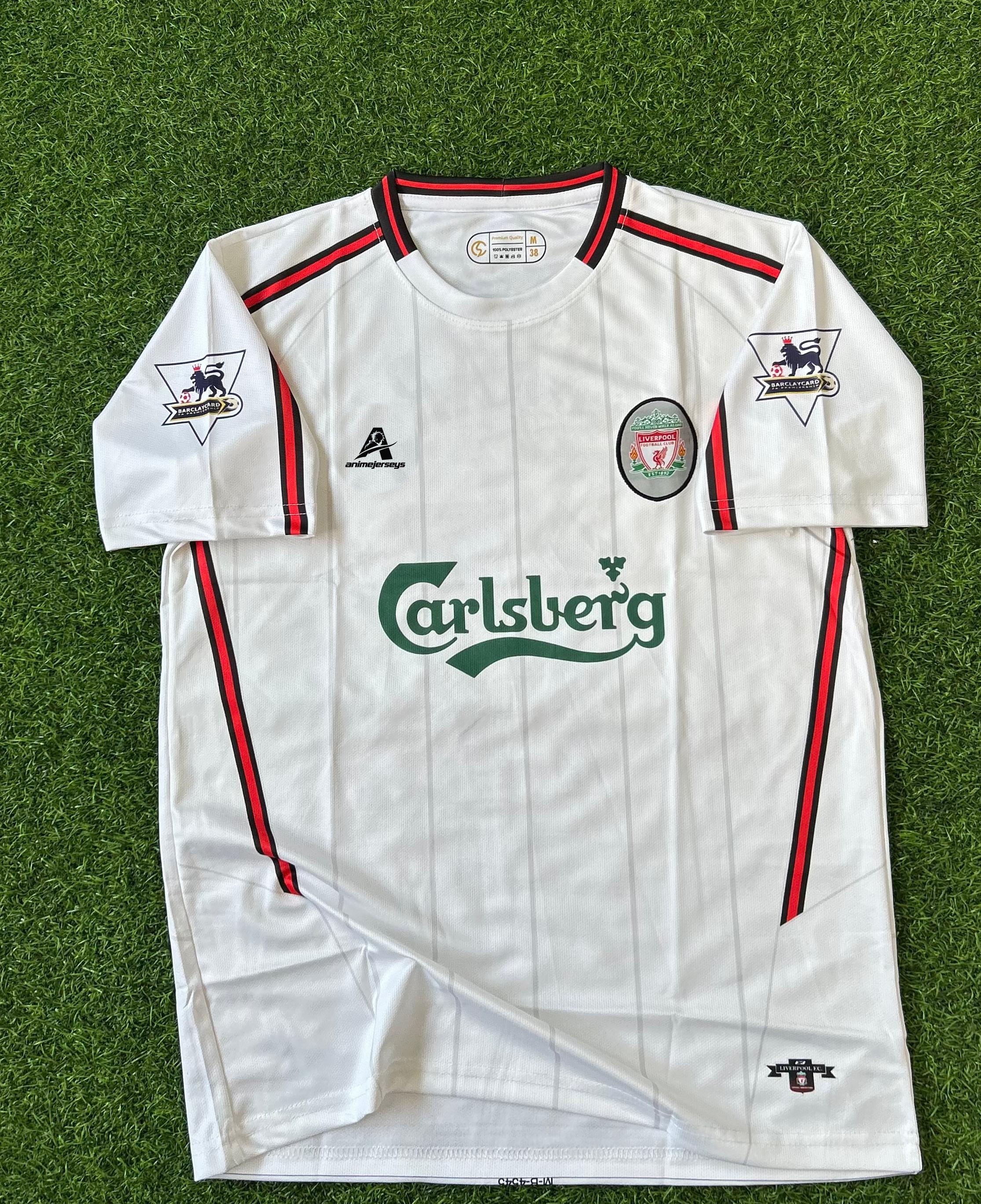 LIVERPOOL 2003-04 SEASON AWAY KIT. HALFSLEEVE EMBROIDERY