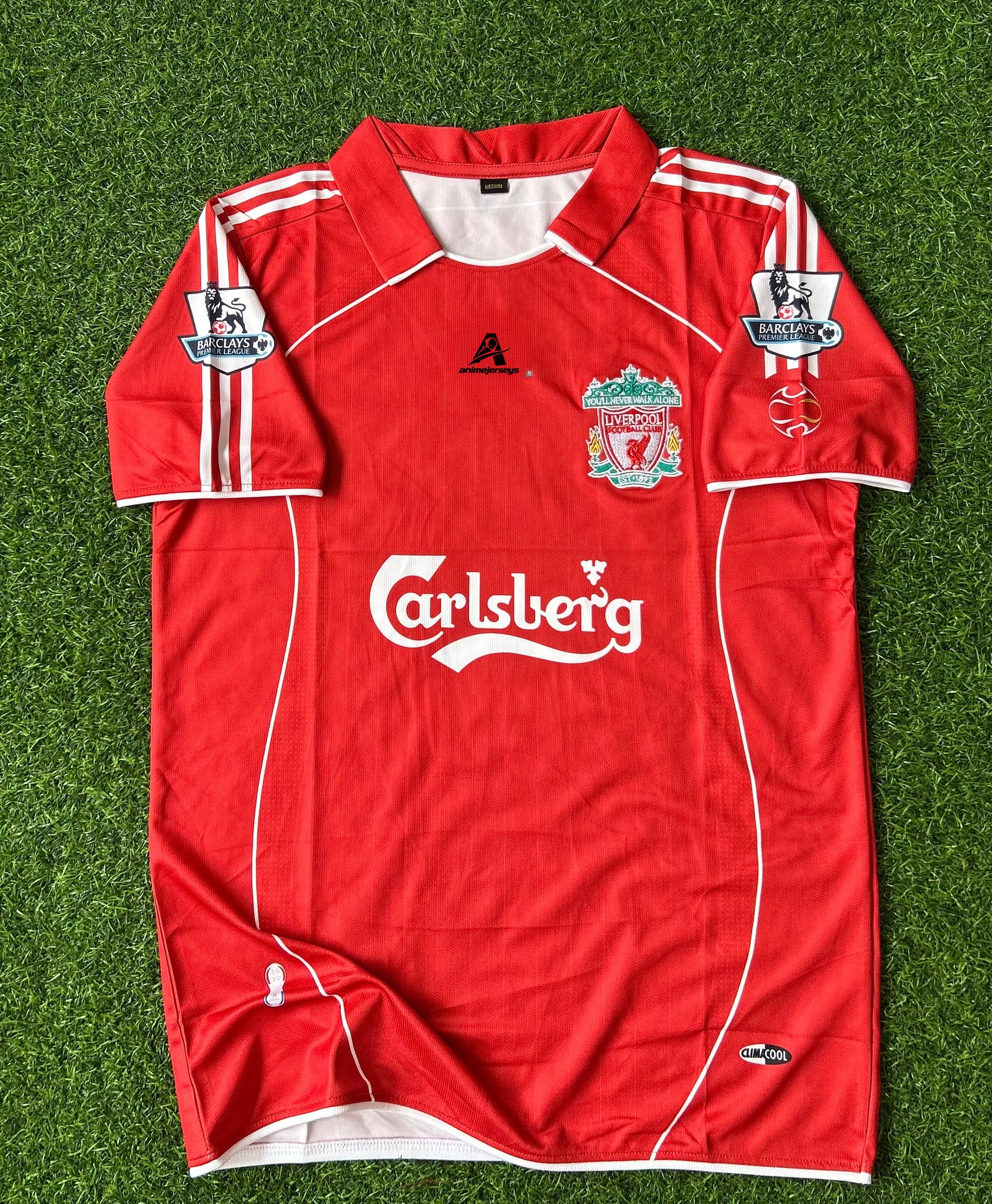 LIVERPOOL 2006-07 HOME JERSEY, HALF SLEEVE POLO  EMBROIDERY