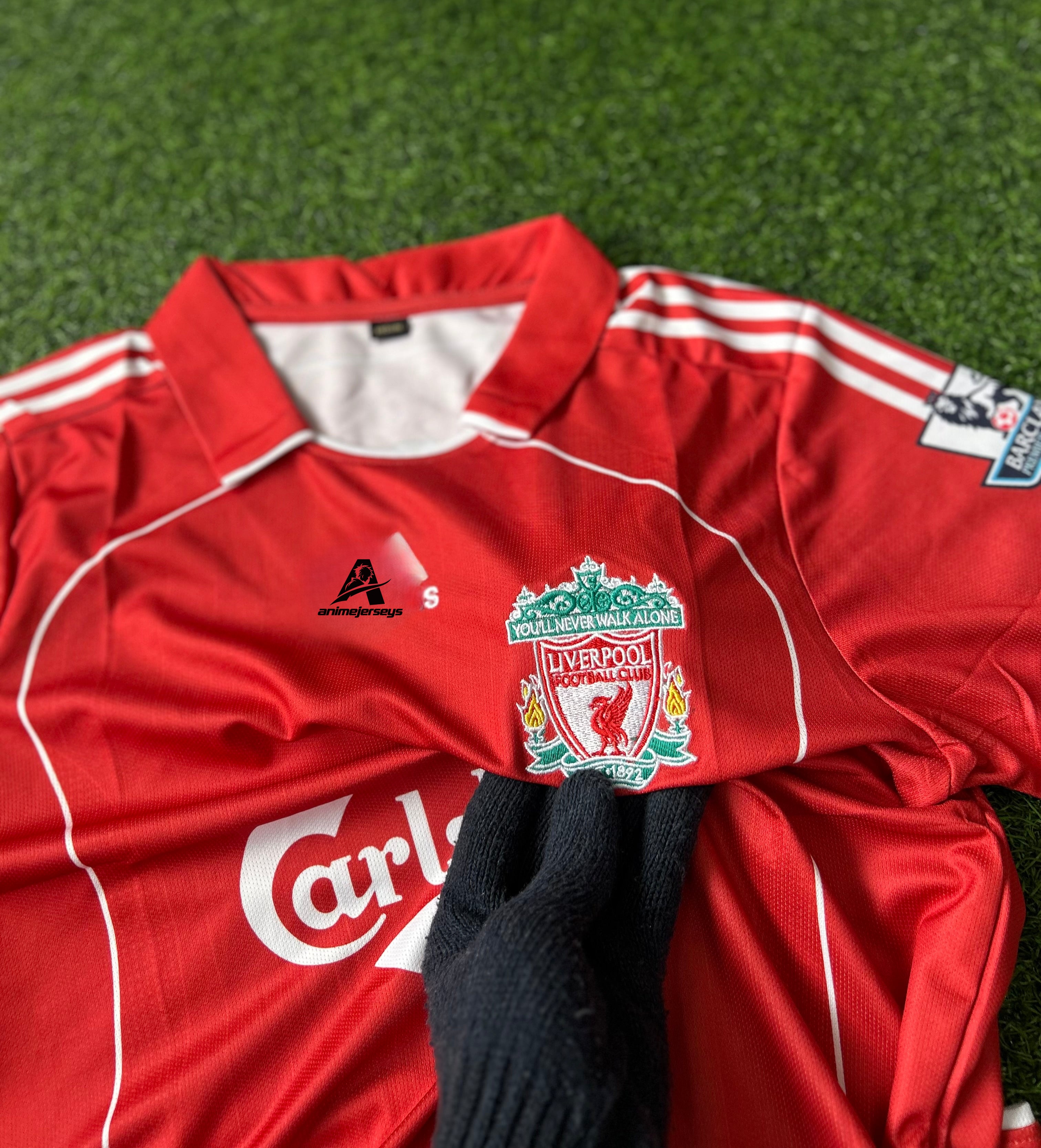 LIVERPOOL 2006-07 HOME JERSEY, HALF SLEEVE POLO  EMBROIDERY