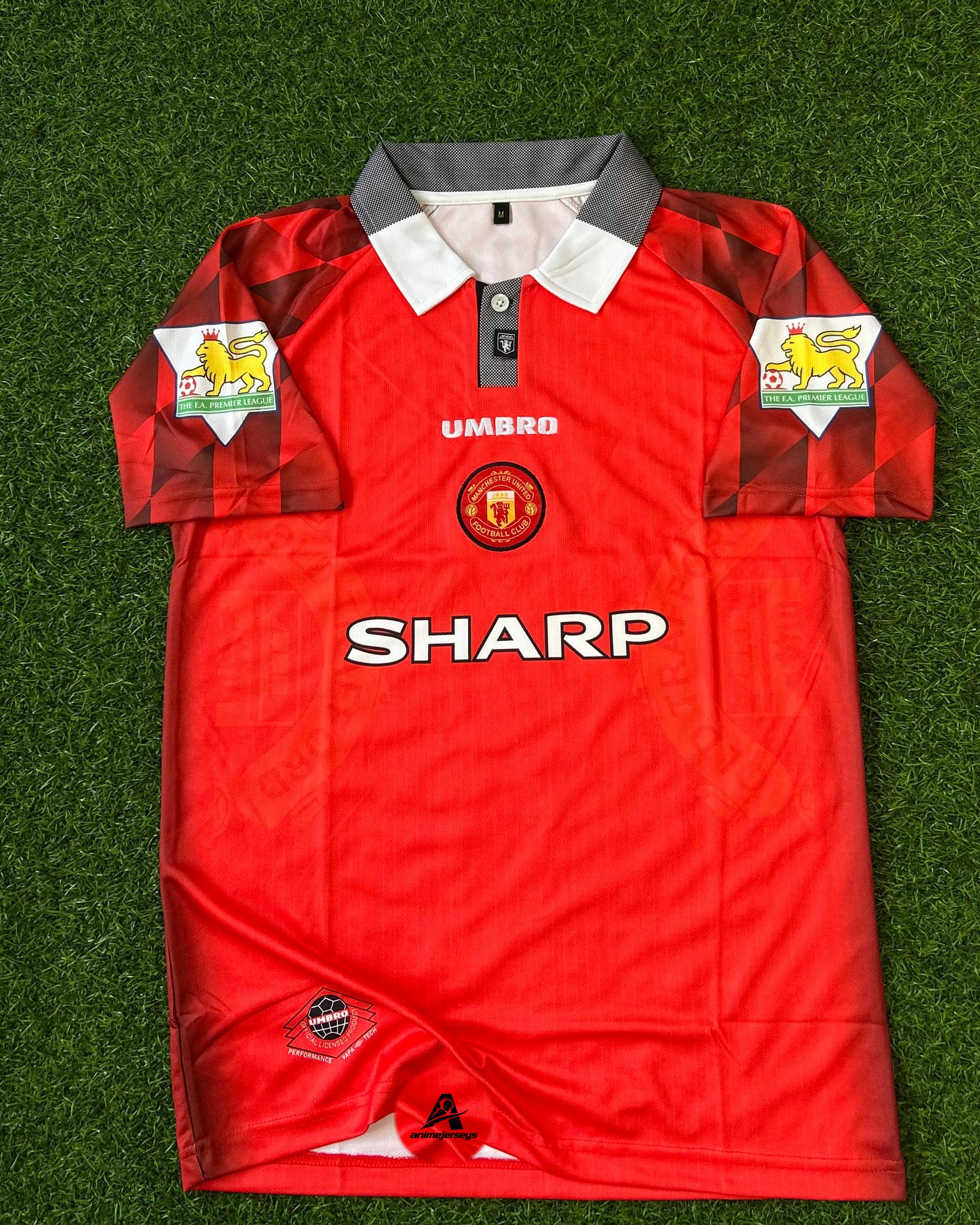 MAN UNITED 1997-98 SEASON HOME KIT.HALFSLEEVE EMBROIDERY