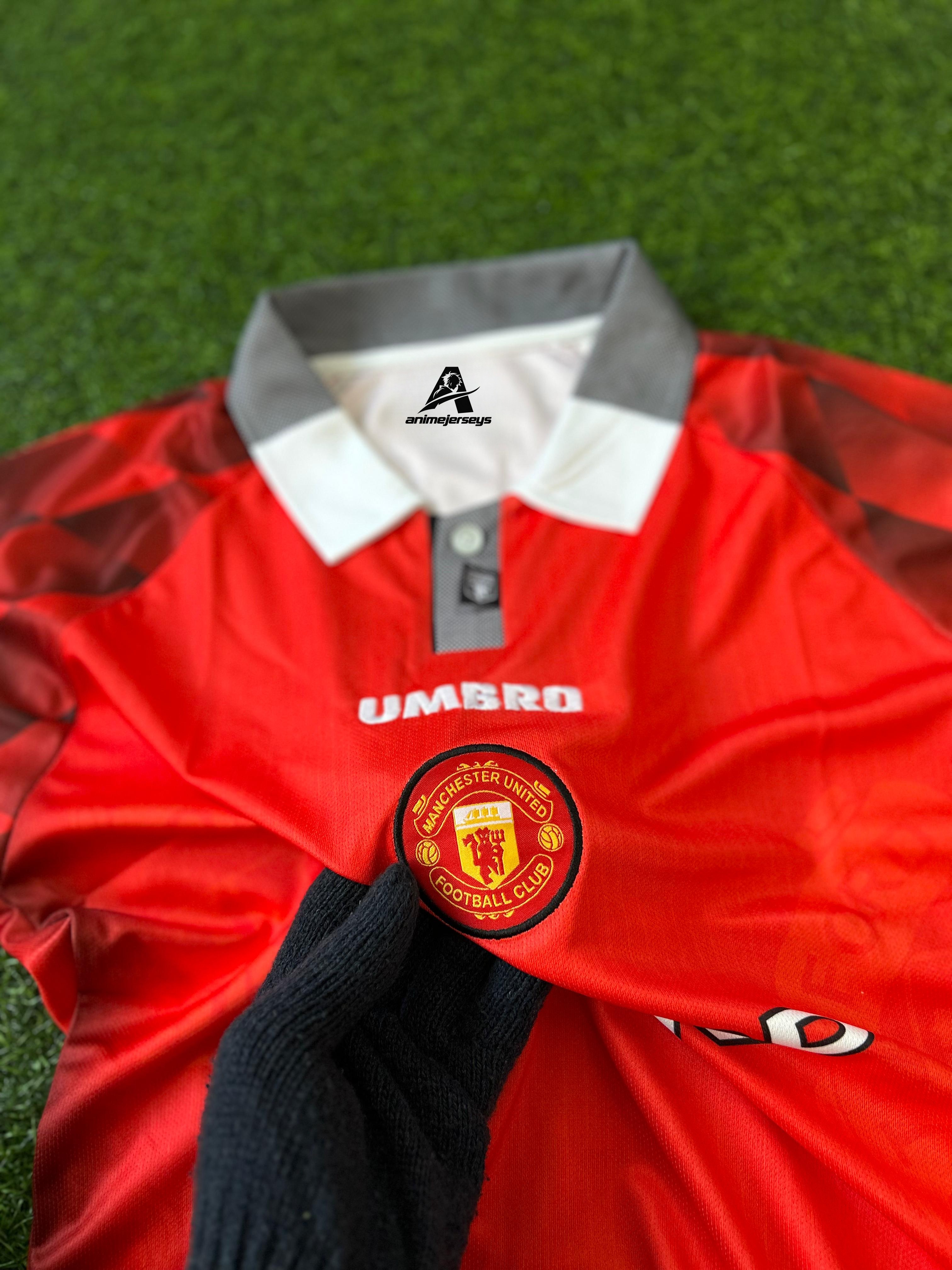 MAN UNITED 1997-98 SEASON HOME KIT.HALFSLEEVE EMBROIDERY