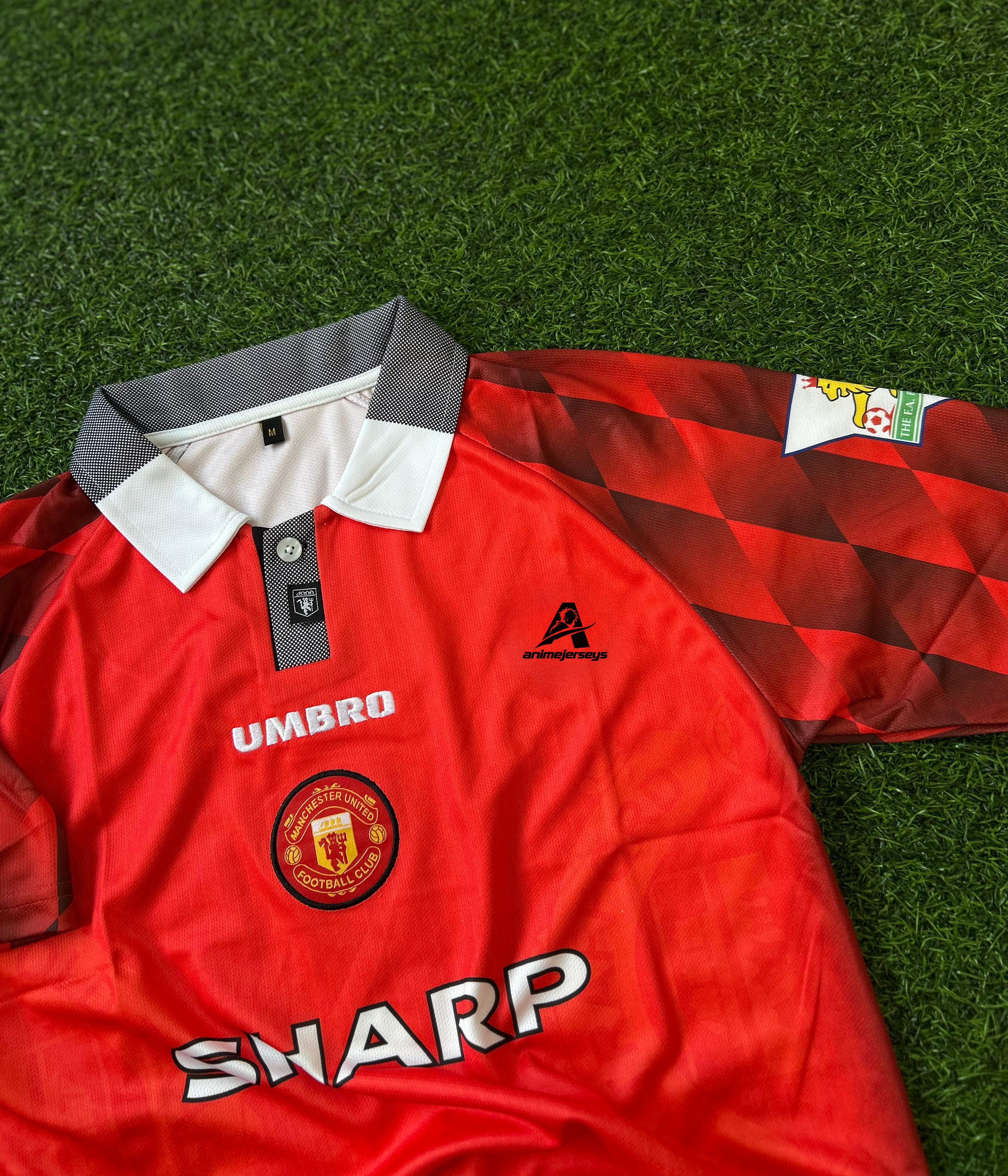 MAN UNITED 1997-98 SEASON HOME KIT.HALFSLEEVE EMBROIDERY