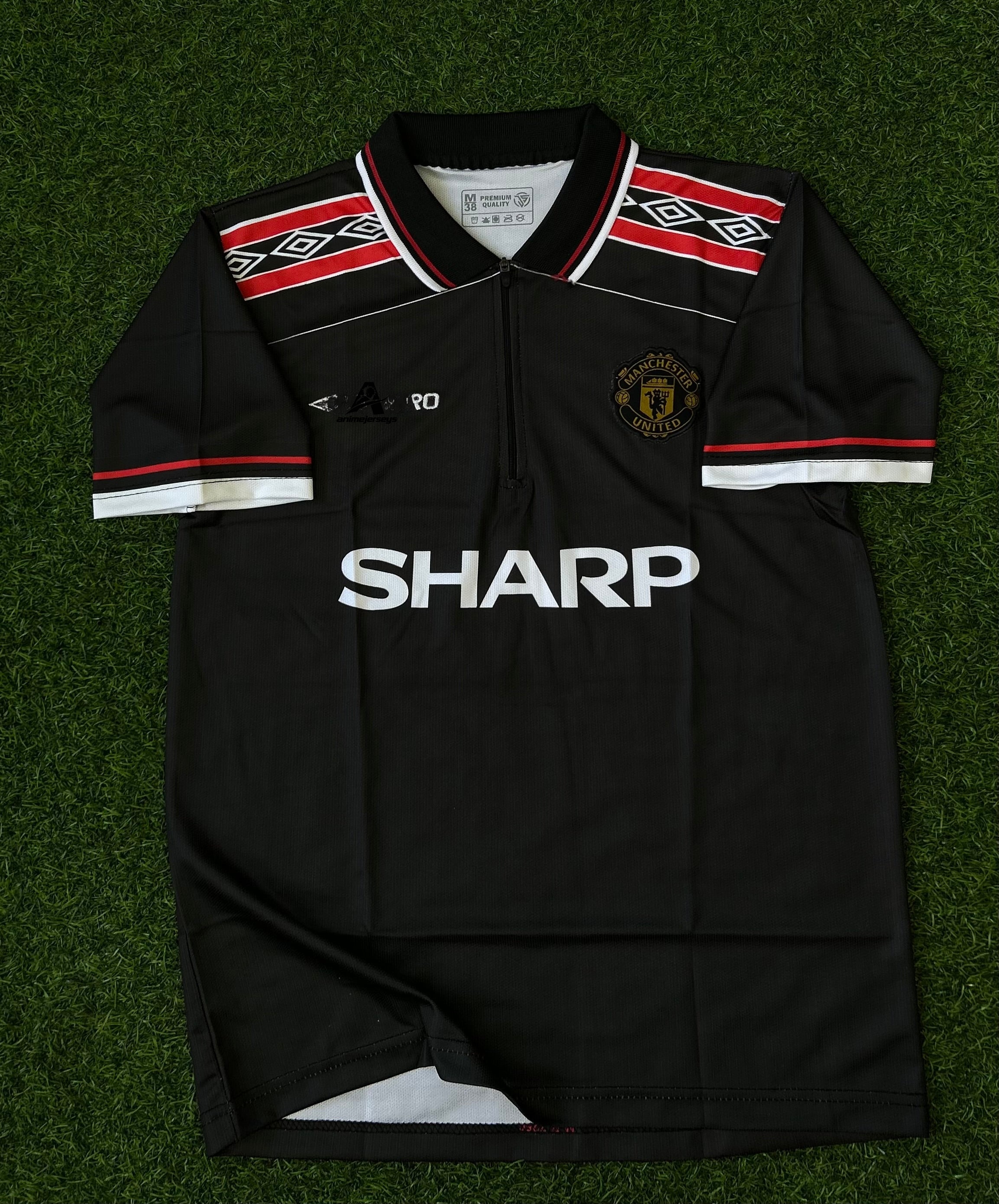 MAN UNITED 1998-99 THIRD JERSEY, HALF SLEEVE POLO EMBROIDERY