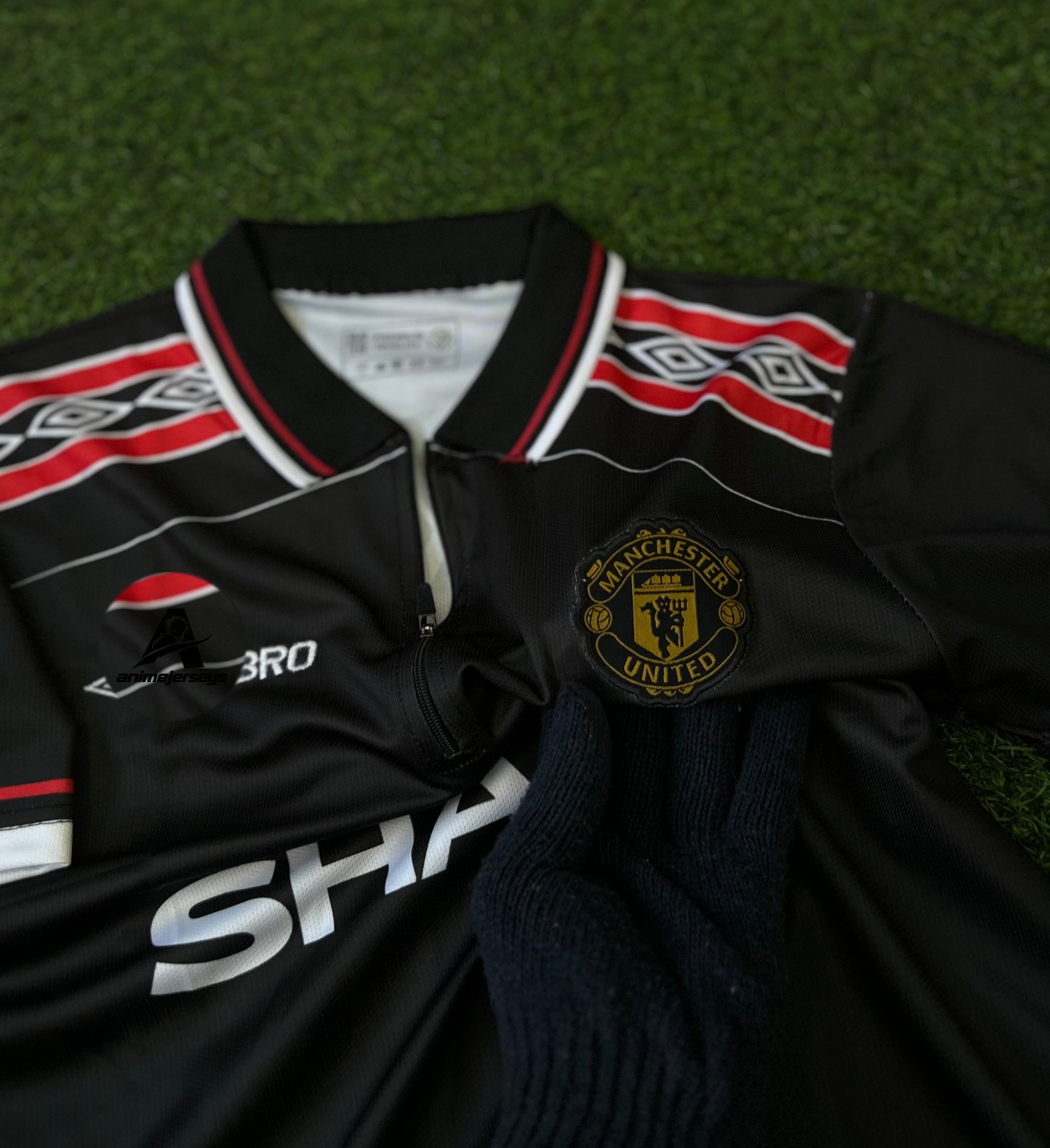 MAN UNITED 1998-99 THIRD JERSEY, HALF SLEEVE POLO EMBROIDERY