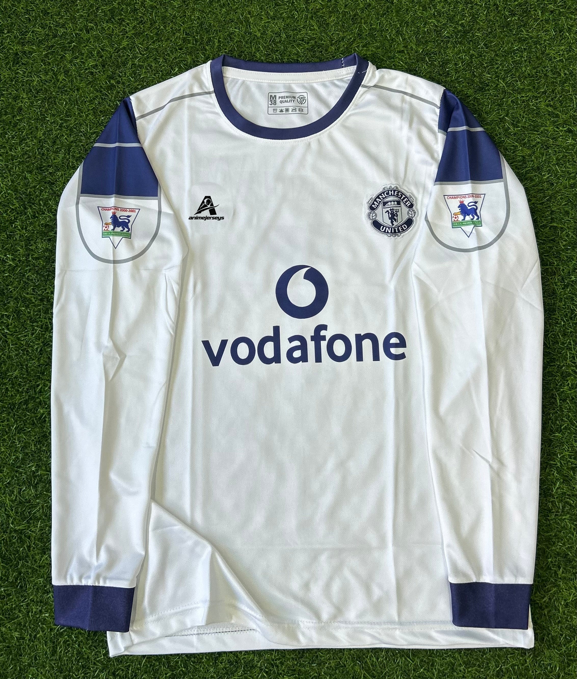 MAN UNITED 2000-01 AWAY JERSEY, FULL SLEEVE EMBROIDERY