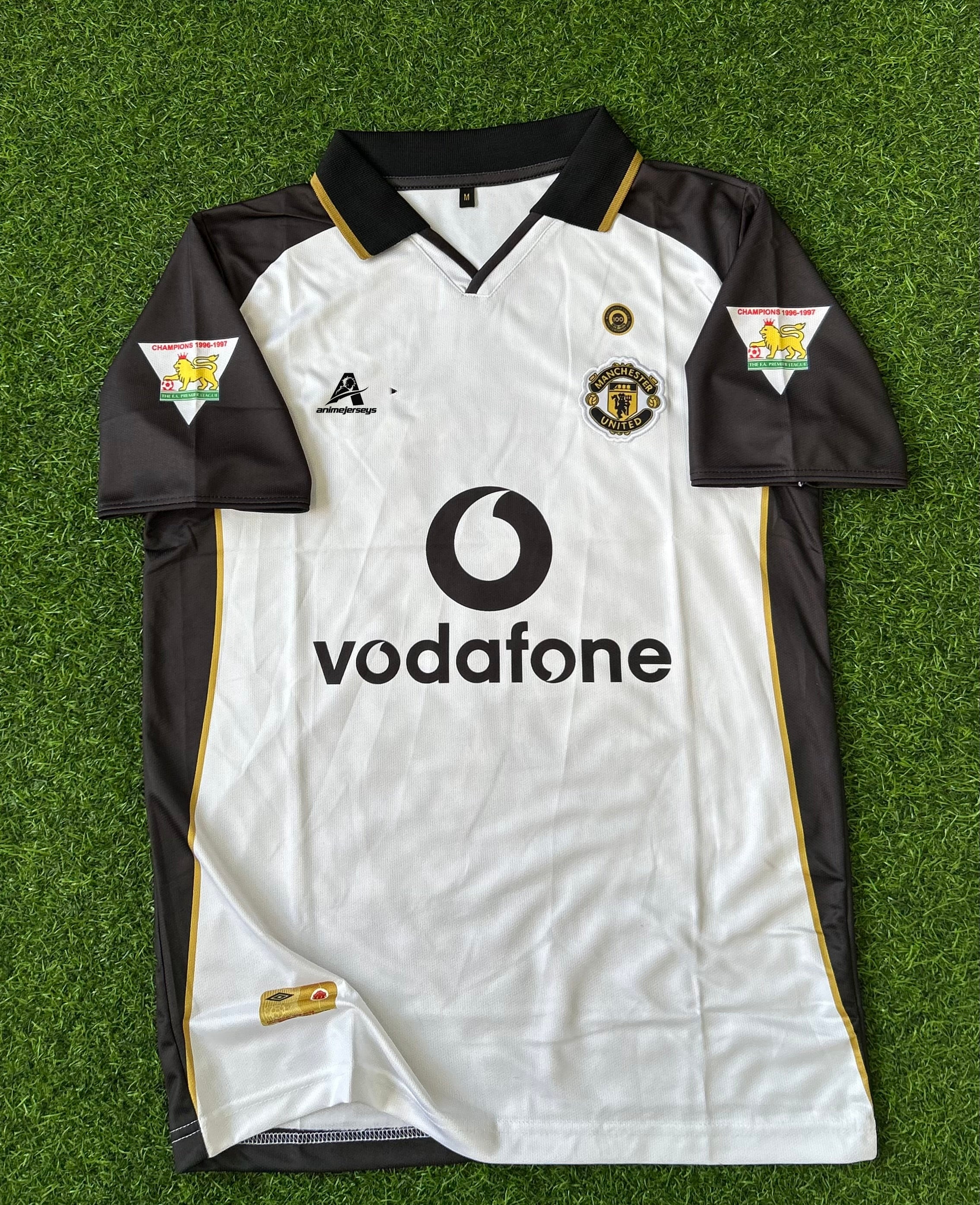 MAN UNITED 2001-02 AWAY JERSEY, HALF SLEEVE POLO EMBROIDERY