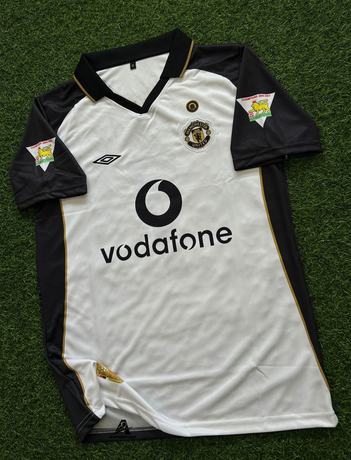 MAN UNITED 2001-02 AWAY KIT,HALFSLEEVE POLO EMBROIDERY