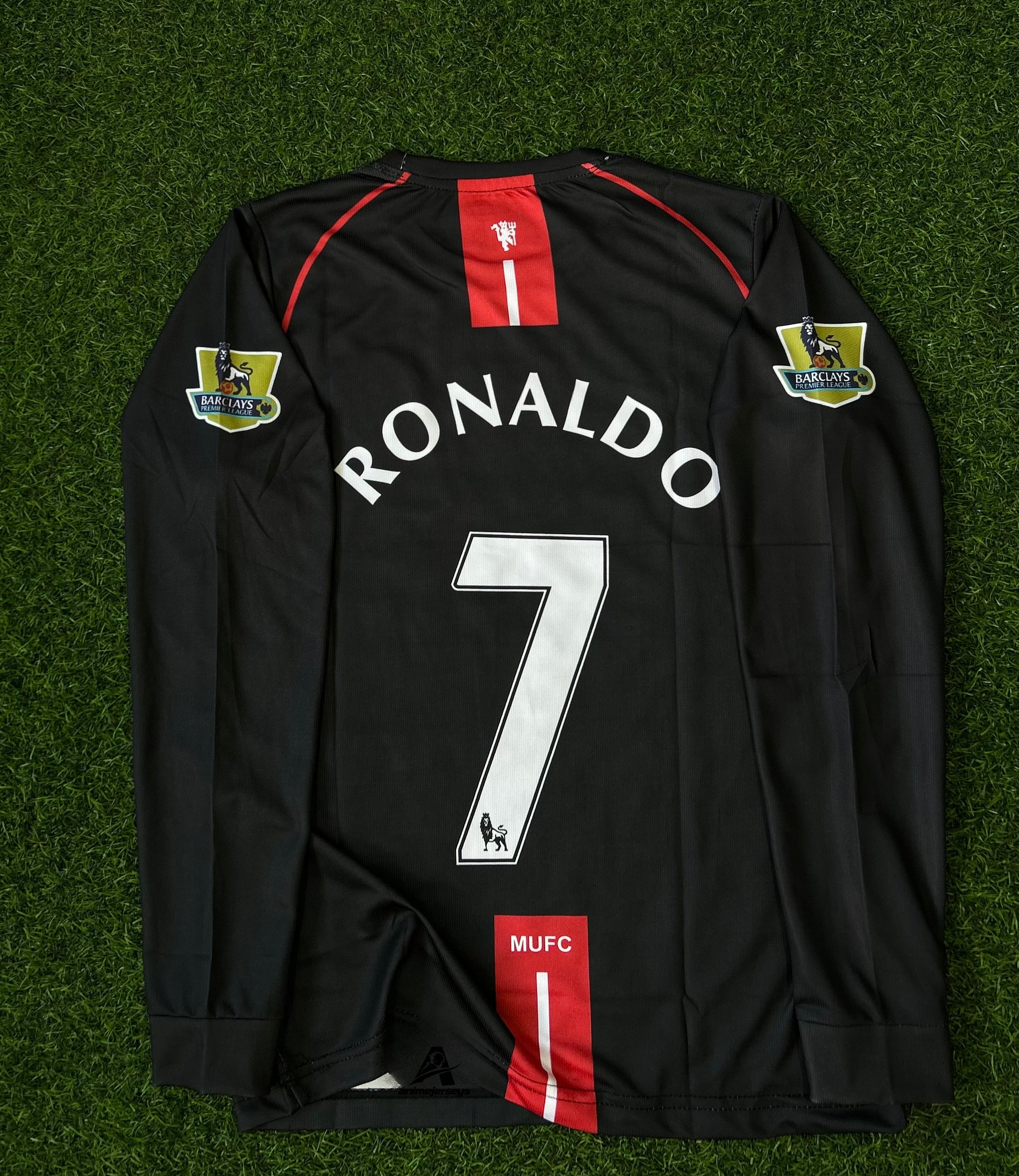 MAN UNITED 2007-08 AWAY JERSEY, FULL SLEEVE EMBROIDERY