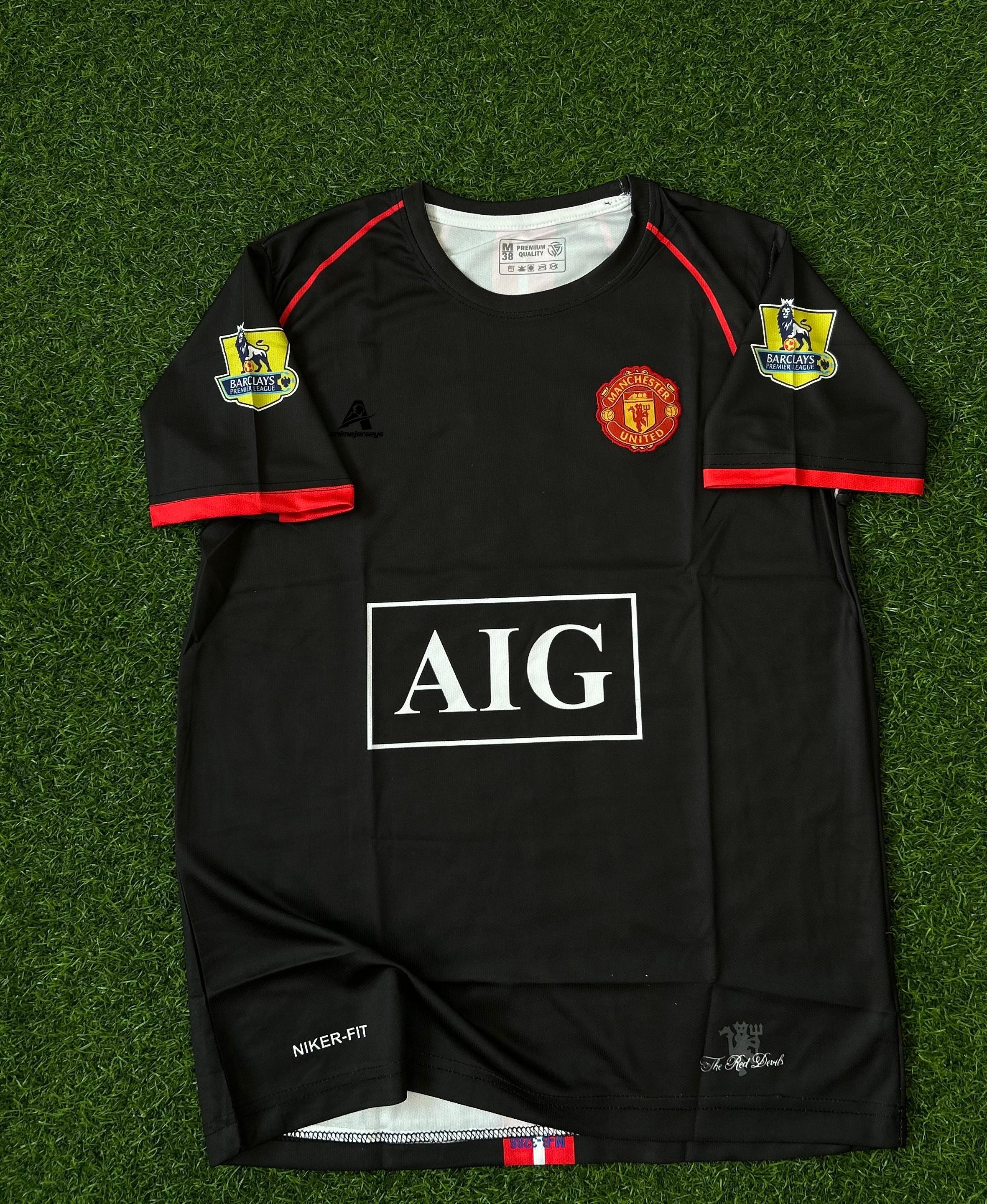 MAN UNITED 2007-08 AWAY KIT, HALFSLEEVE EMBROIDERY