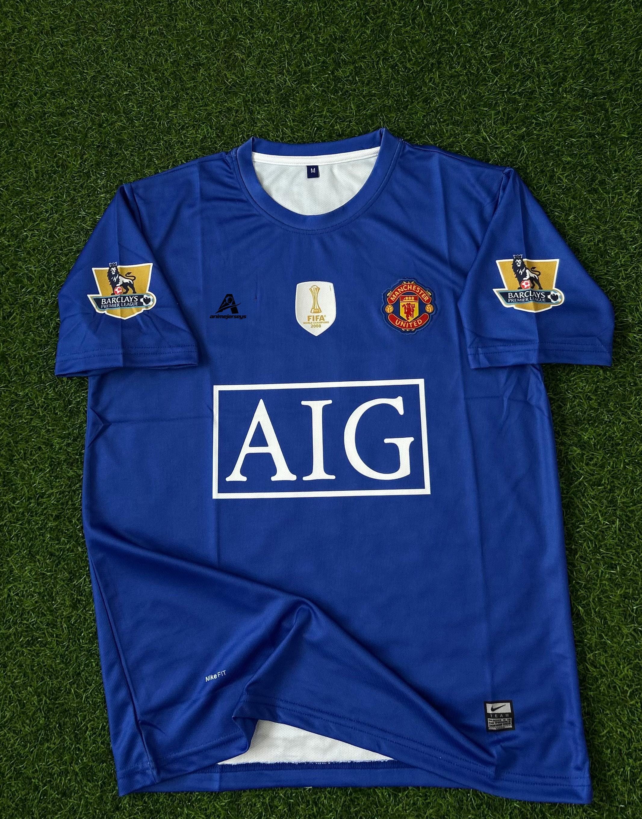 MAN UNITED 2007-08 THIRD KIT, HALFSLEEVE EMBROIDERY