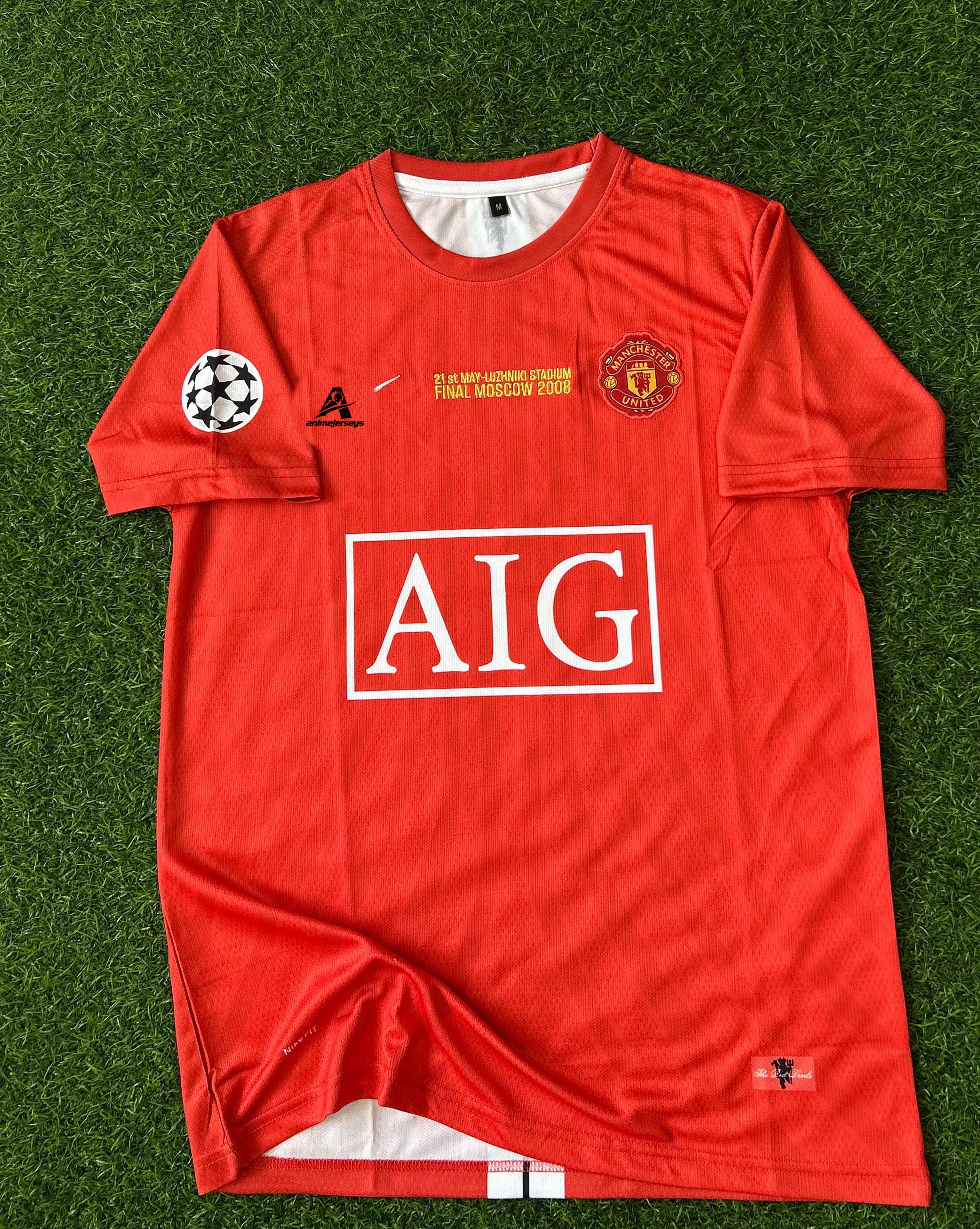 MAN UNITED 2007-08 HOME KIT, HALFSLEEVE EMBROIDERY