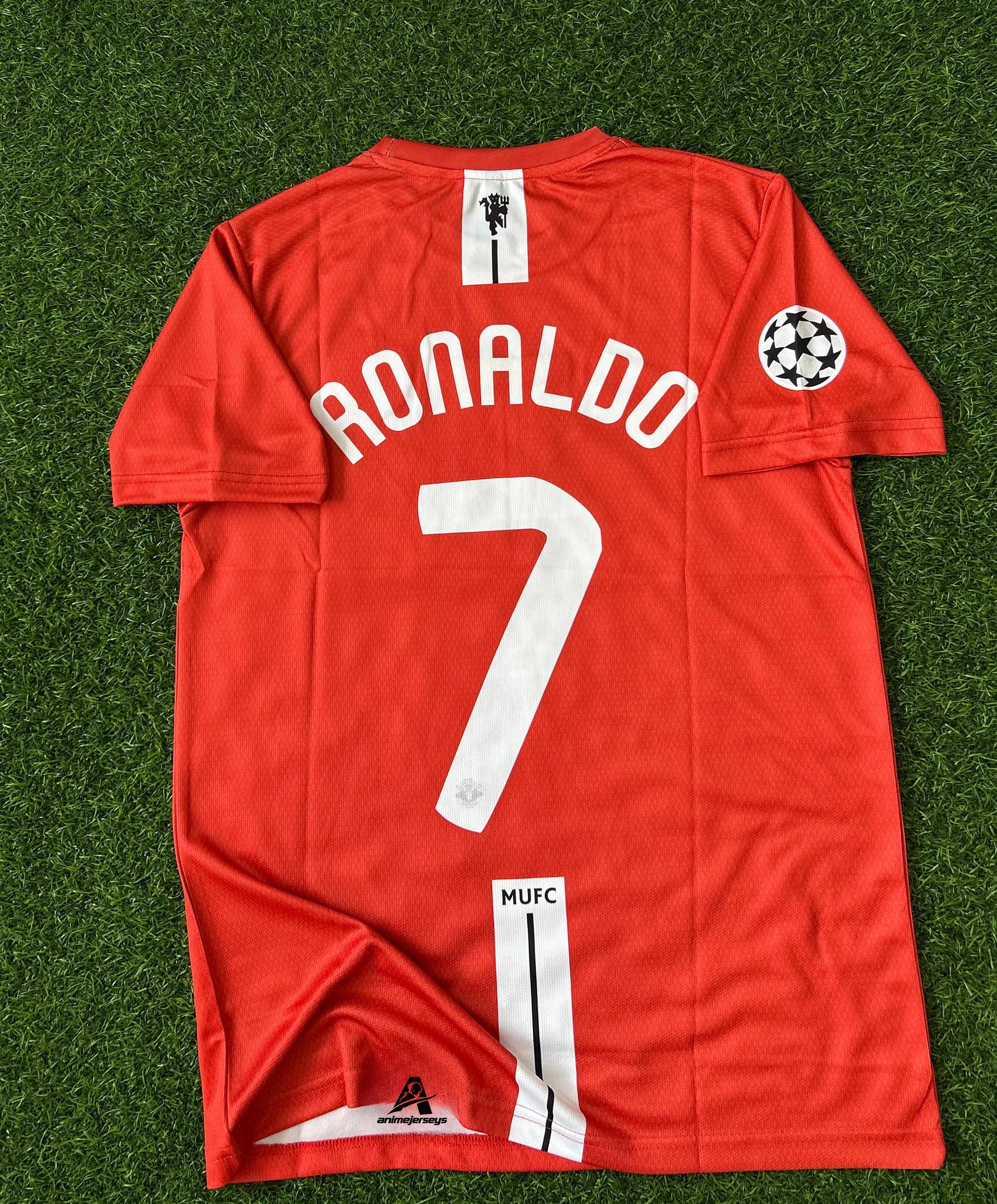 MAN UNITED 2007-08 HOME KIT, HALFSLEEVE EMBROIDERY