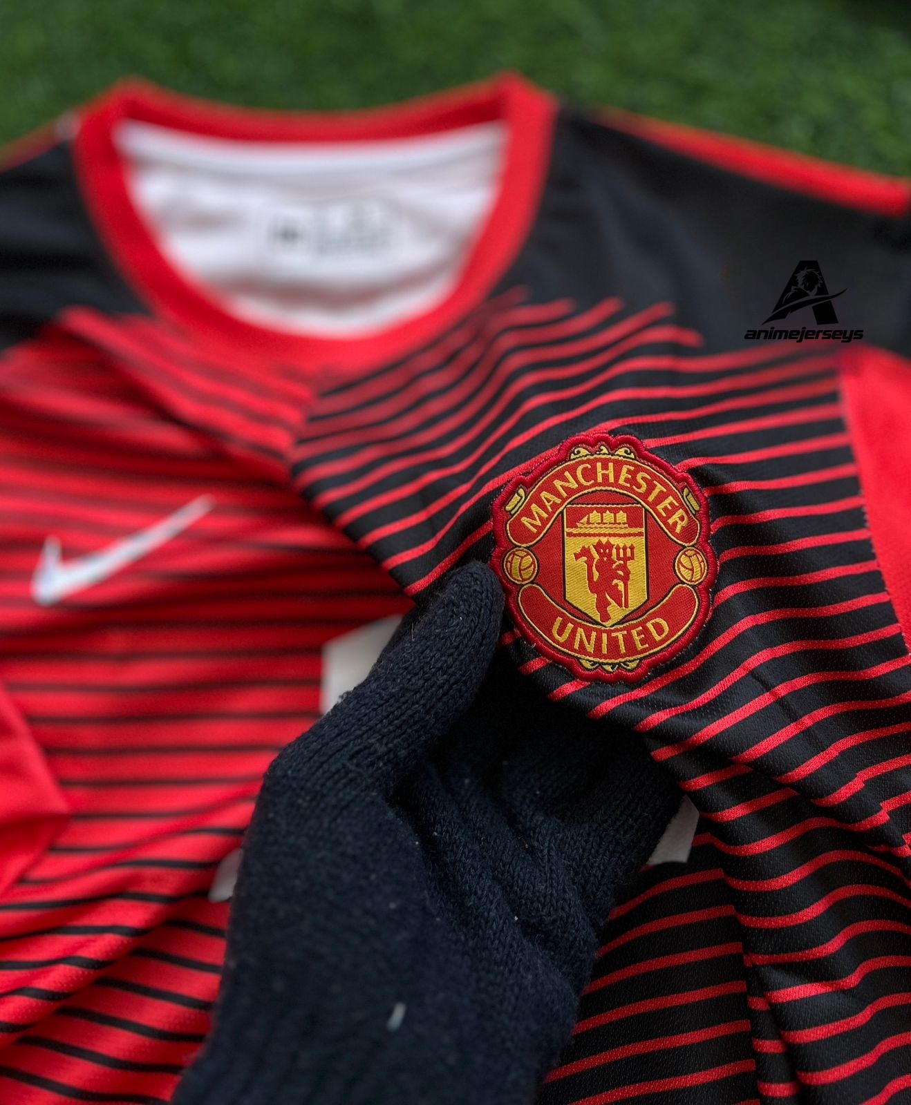 MAN UNITED 2014-15 PRE-MATCH TRAINING KIT, HALFSLEEVE EMBROIDERY