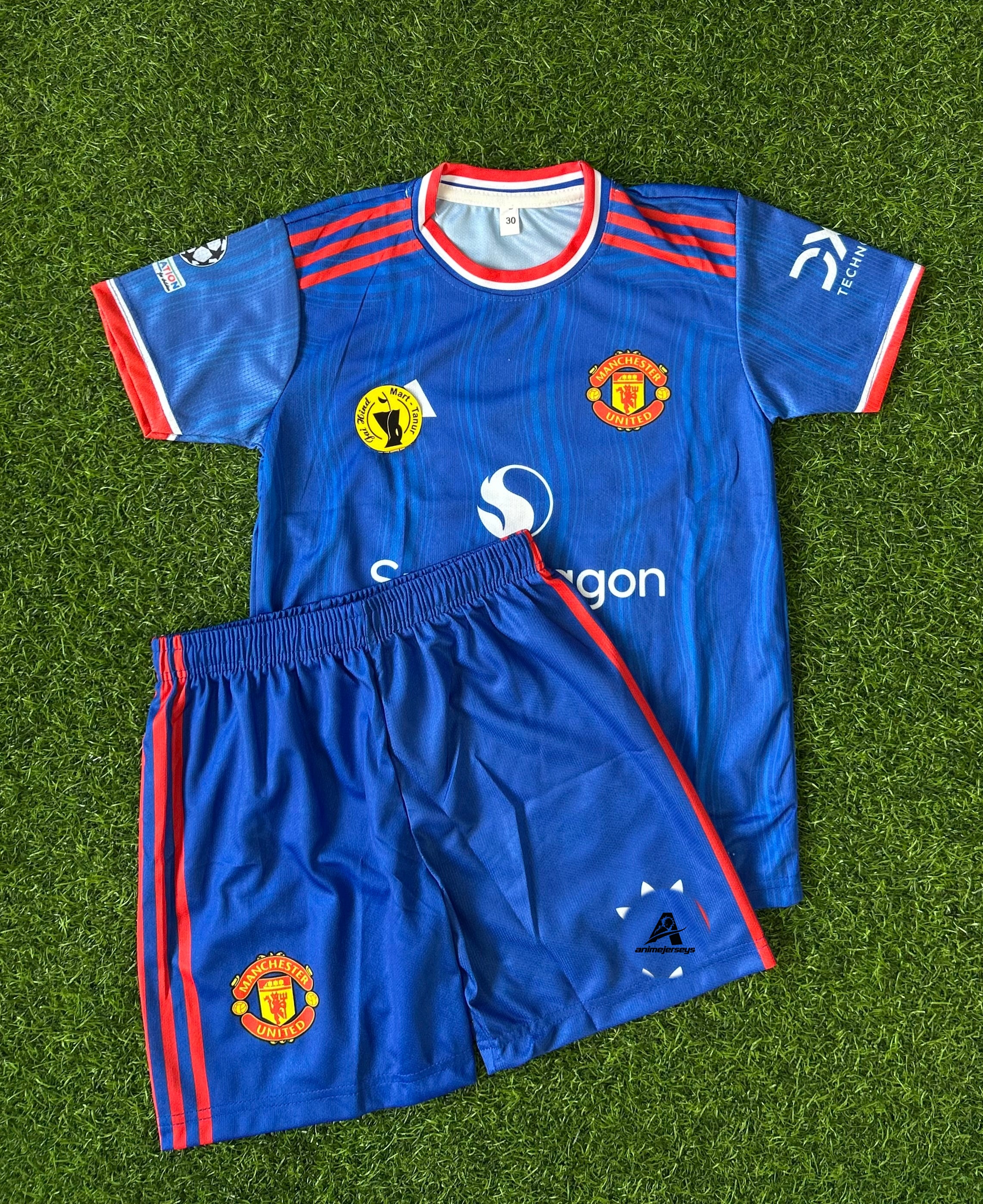 MAN UNITED 2026-27 SEASON AWAY KIT, HALF SLEEVE SUBLIMATION, JERSEY & SHORTS ( KID SIZE )