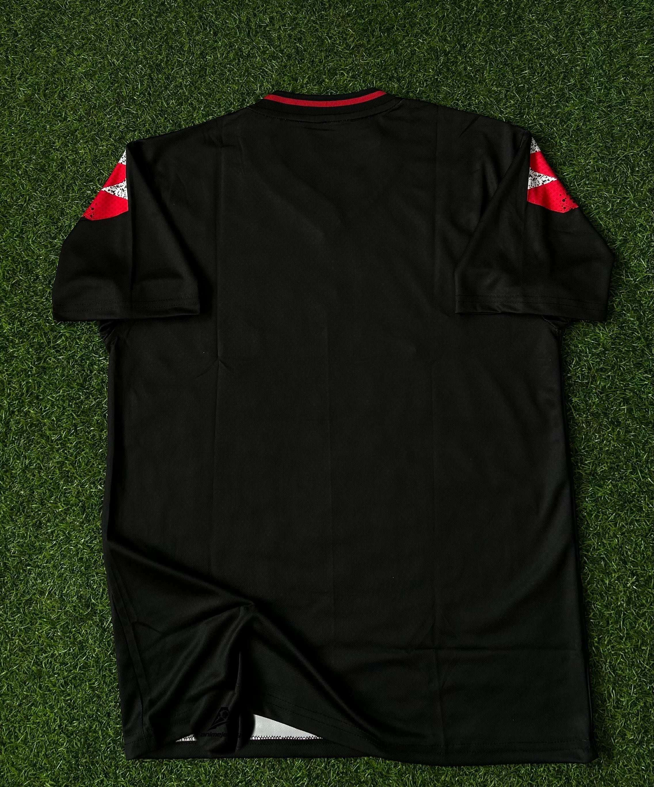 MAN UNITED STADIUM JERSEY BLACK, HALF SLEEVE EMBROIDERY