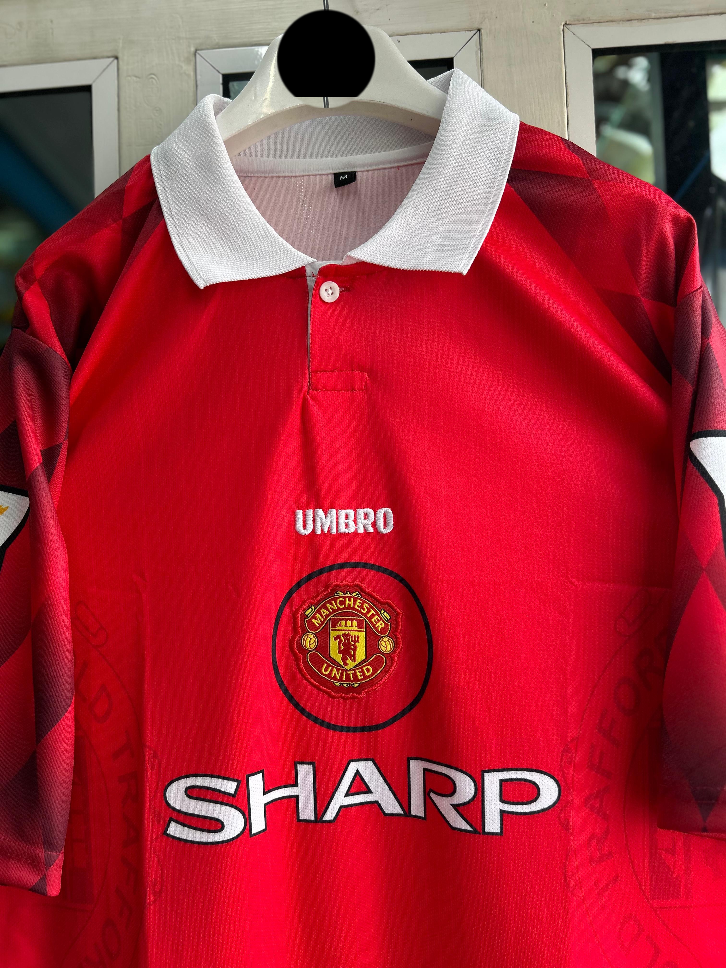 MAN UNITED 1996–97 Home Kit Beckham Retro Embroidered Polo