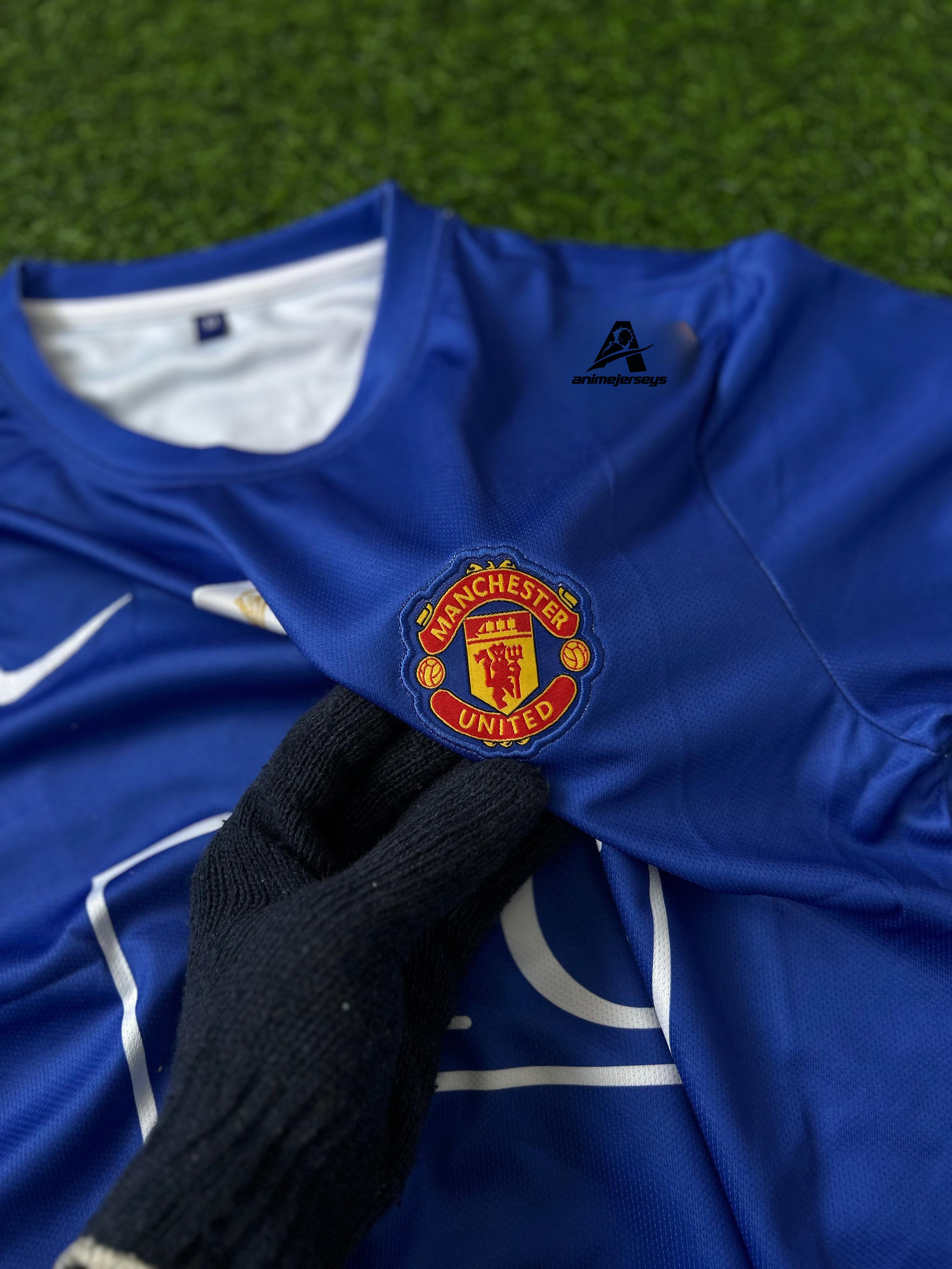 MAN UNITED 2007-08 SEASON AWAY KIT. HALFSLEEVE EMBROIDERY