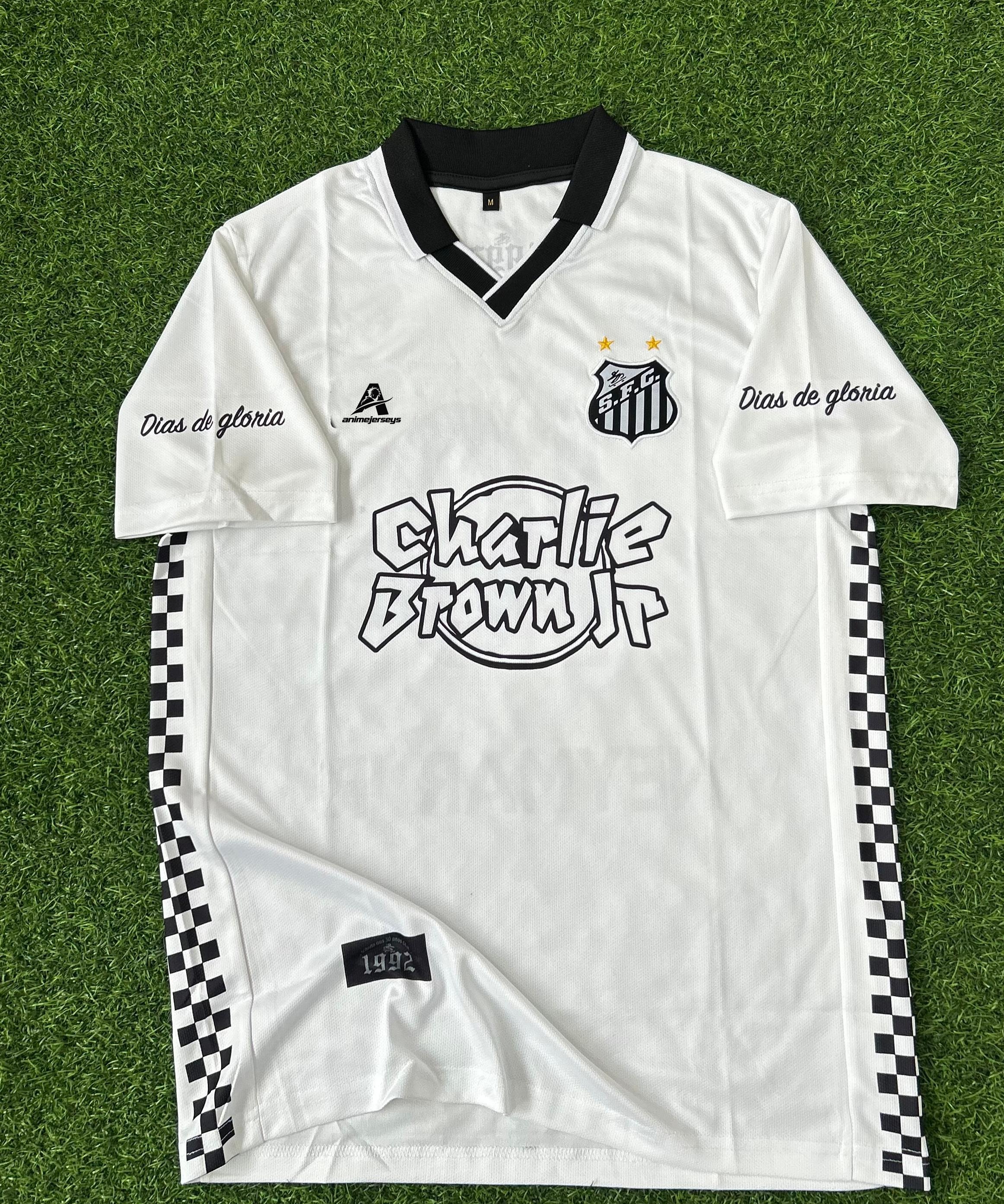 SANTOS FC × CHARLIE BROWN JR“Marginal Alado” Special Edition Kit Neymar Jr Edition  Half-Sleeve Polo T-Shirt (Embroidered)