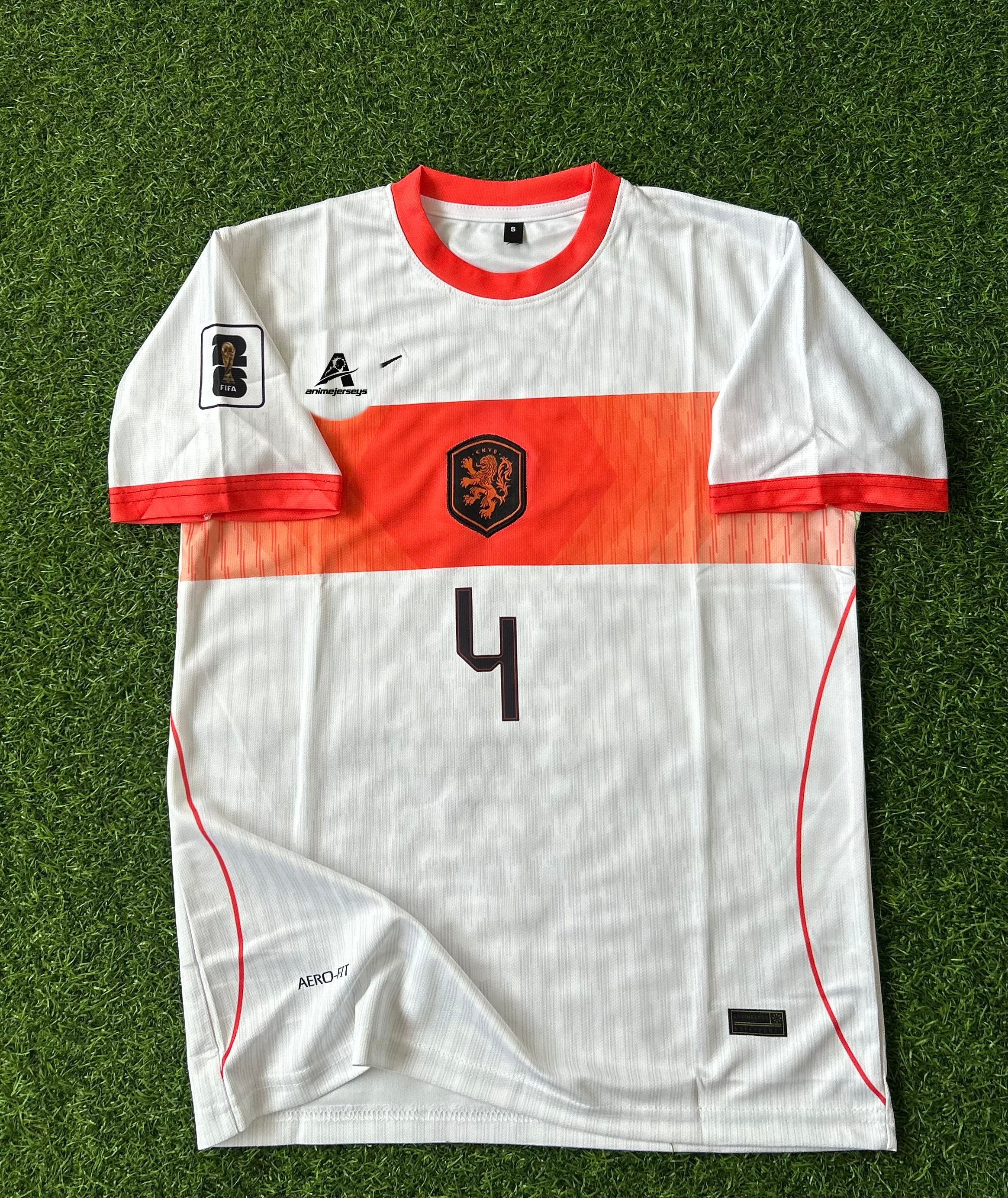 NETHERLANDS 2026 WORLD CUP AWAY KIT, HALF SLEEVE  EMBROIDERY