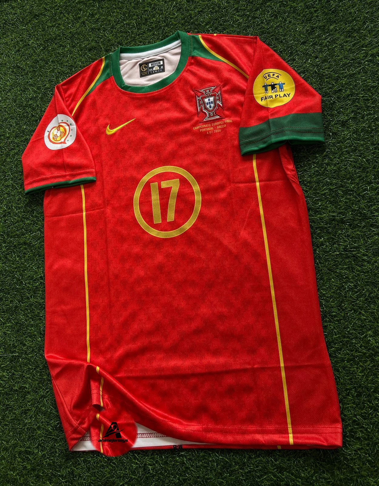 PORTUGAL 2004 HOME KIT, HALFSLEEVE EMBROIDERY