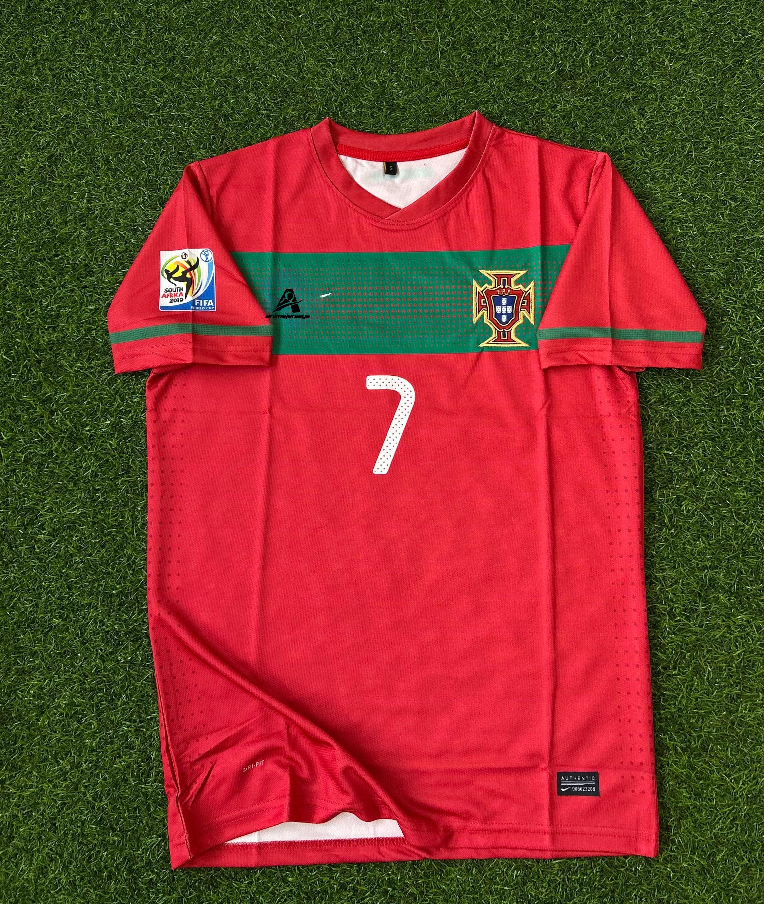 PORTUGAL 2010 WORLD CUP HOME KIT, HALFSLEEVE EMBROIDERY