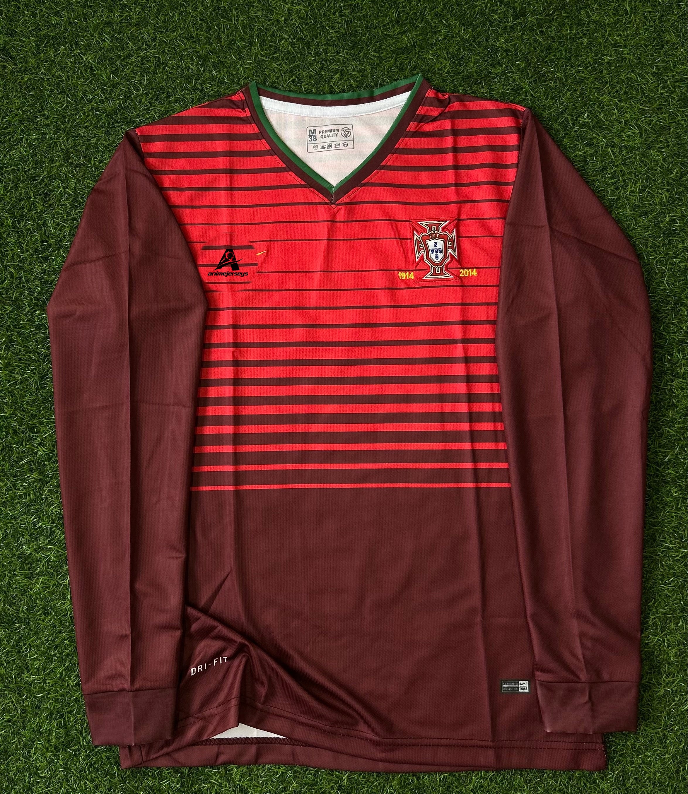 PORTUGAL 2014 HOME JERSEY, FULL SLEEVE EMBROIDERY