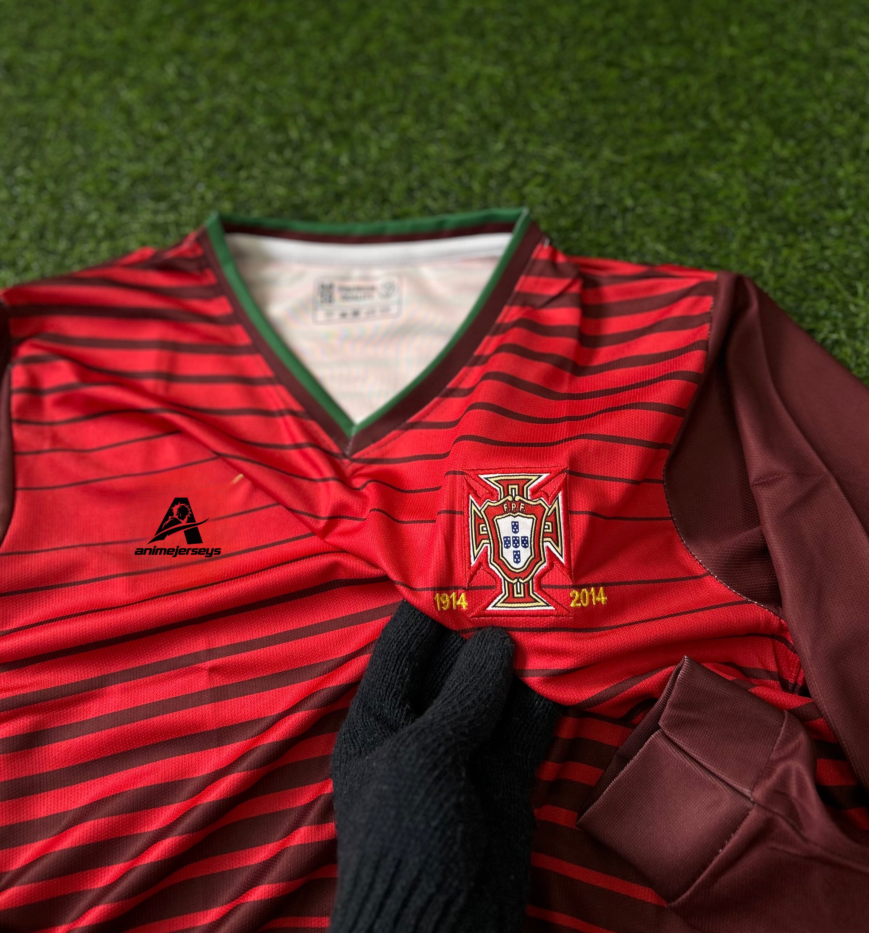 PORTUGAL 2014 HOME JERSEY, FULL SLEEVE EMBROIDERY