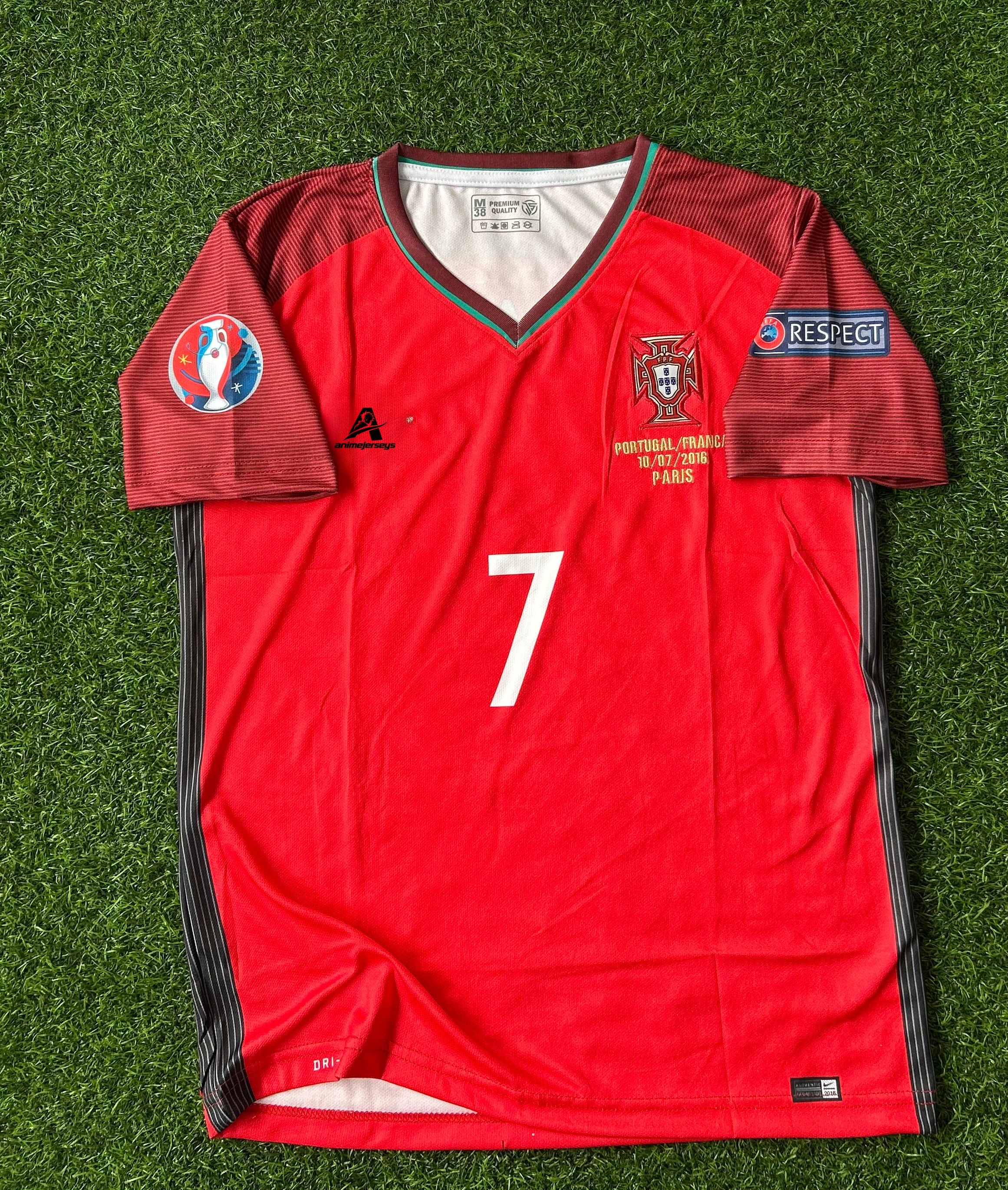 PORTUGAL 2016 EURO HOME KIT, HALF SLEEVE EMBROIDERY