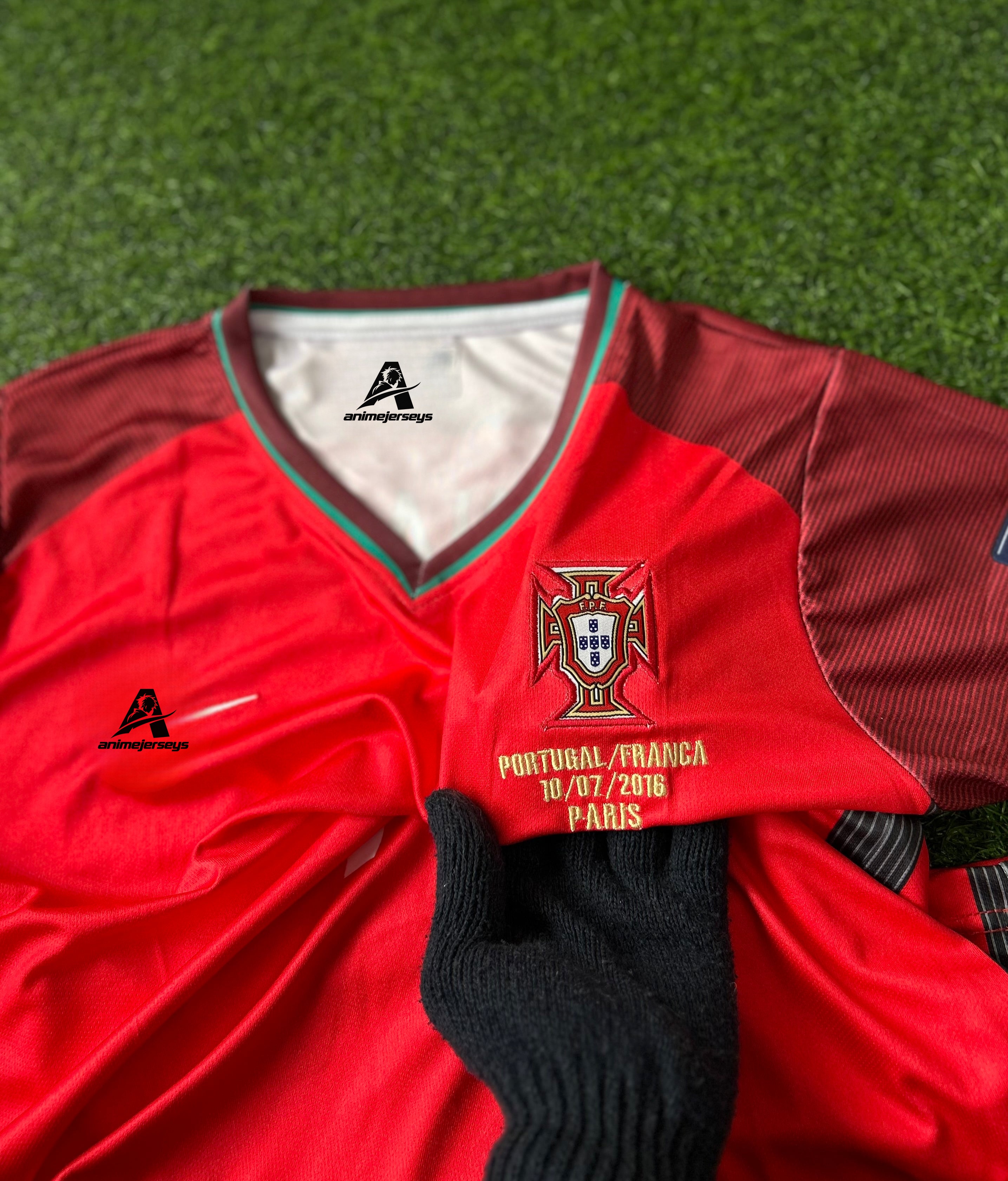 PORTUGAL 2016 EURO HOME KIT, HALF SLEEVE EMBROIDERY