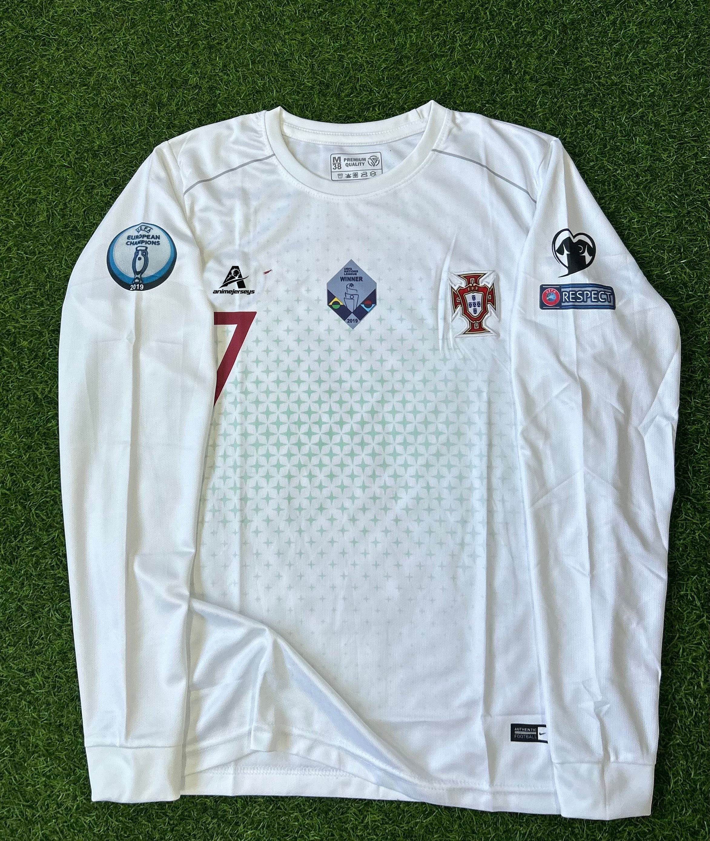 PORTUGAL 2018 AWAY JERSEY, FULL SLEEVE EMBROIDERY