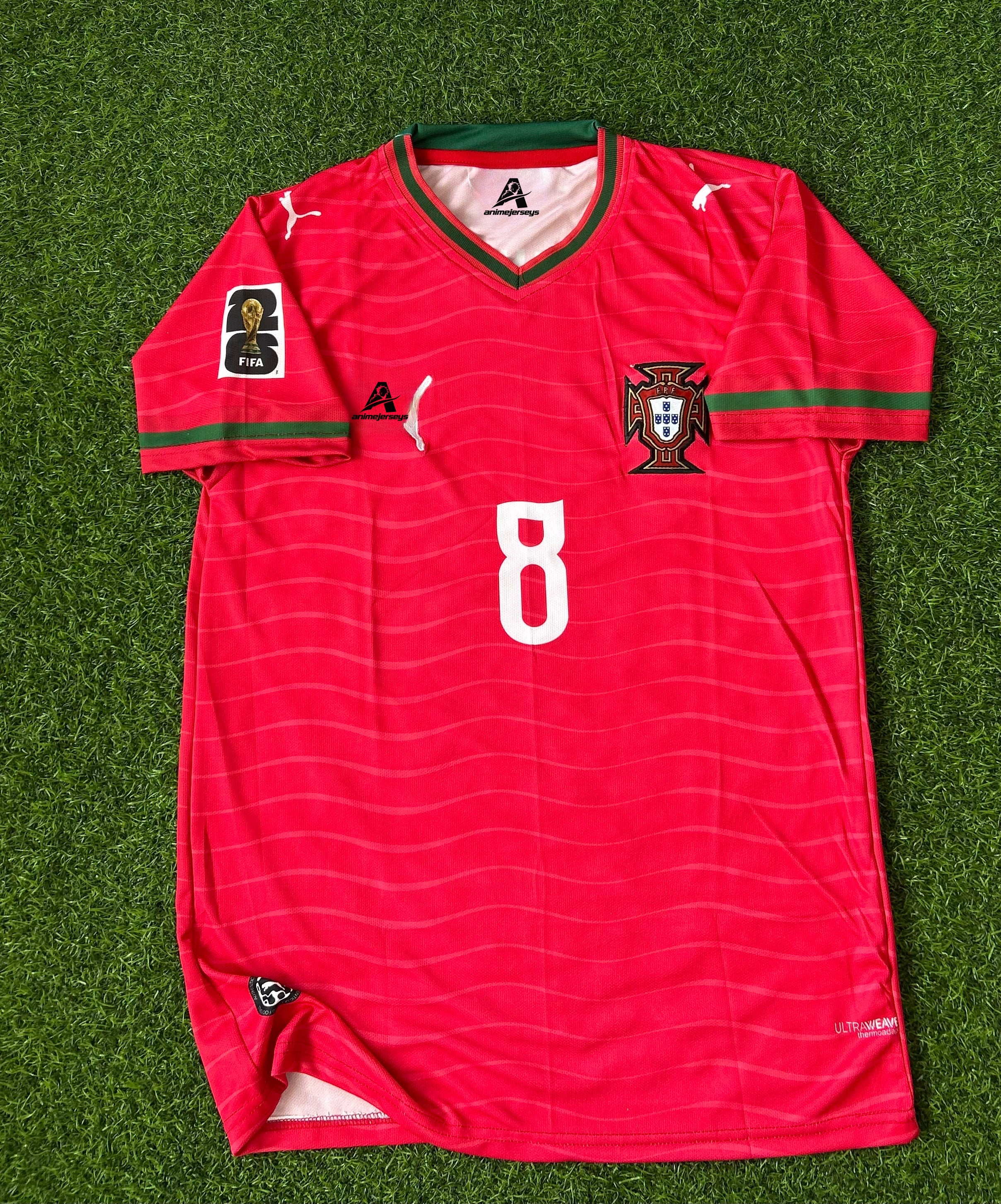 PORTUGAL 2026 WORLD CUP HOME KIT, HALF SLEEVE  EMBROIDERY