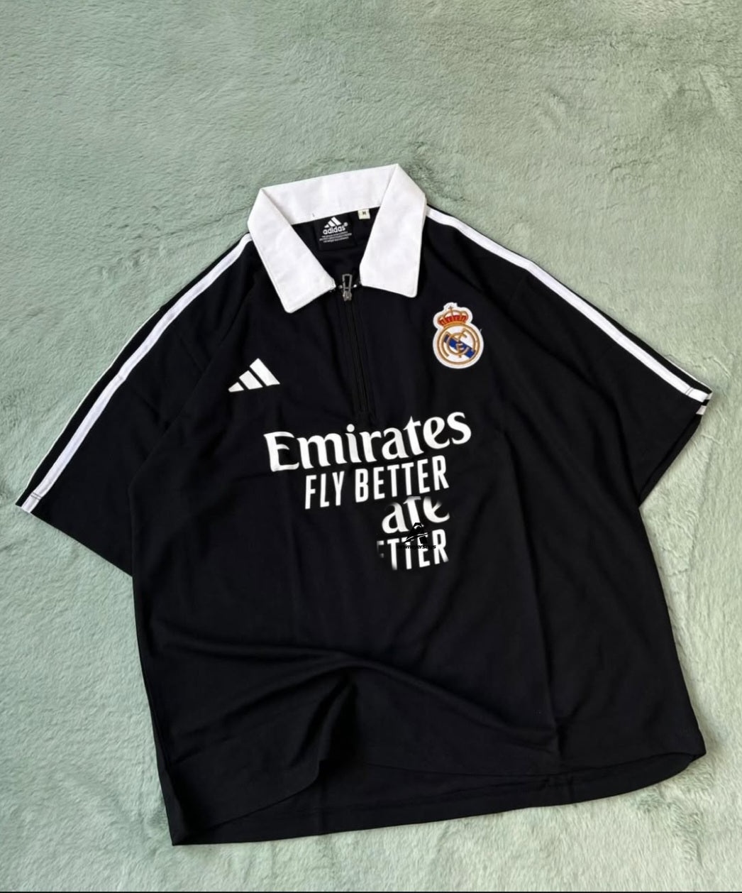 PRIMIUM FIVESLEEVE T-SHIRT. POLO EMBROIDERY,REAL MADRID LOGO