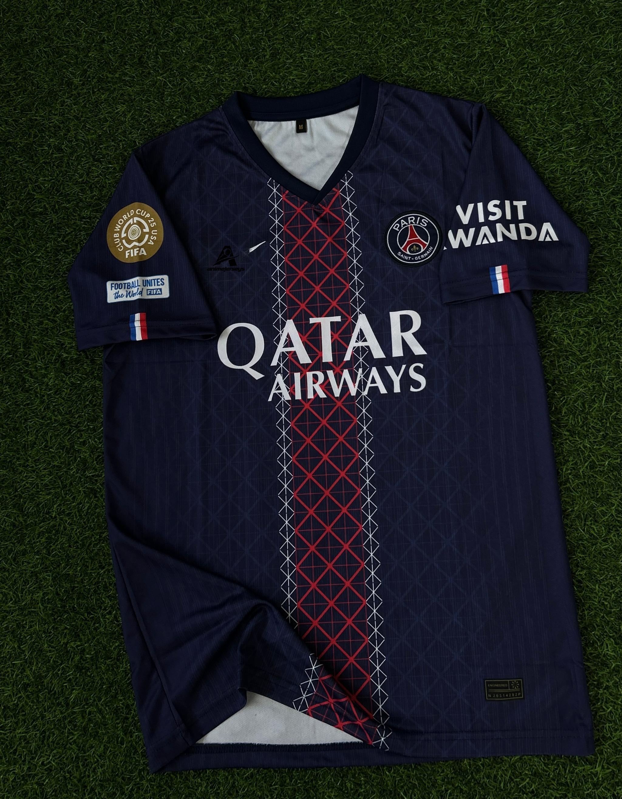 PSG 2025-26 SEASON HIOME KIT.HALFSLEEVE EMBROIDERY