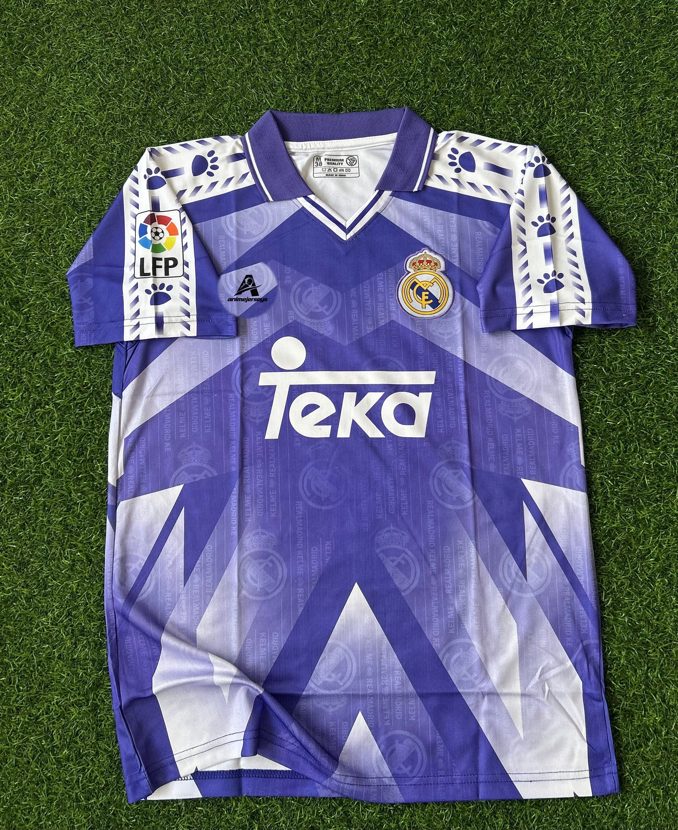 REAL MADRID 1996-97 AWAY KIT, HALF SLEEVE  POLO EMBROIDERY