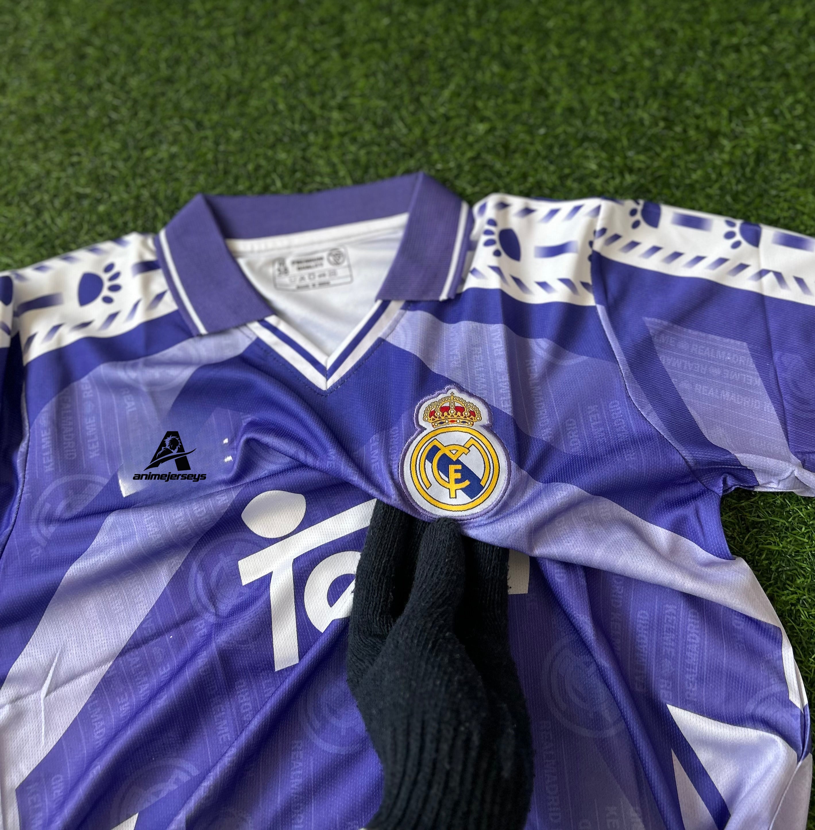 REAL MADRID 1996-97 AWAY KIT, HALF SLEEVE  POLO EMBROIDERY