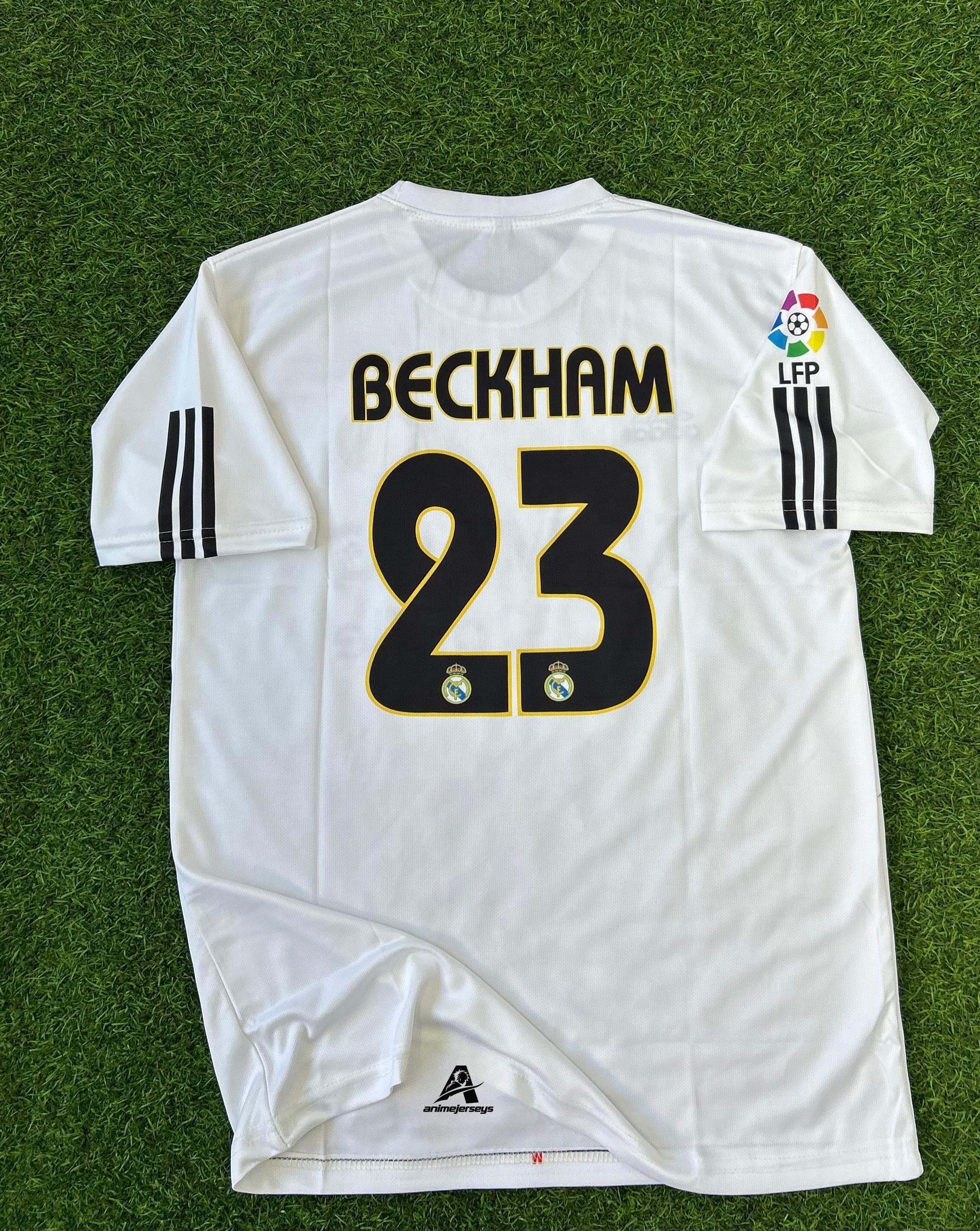 REAL MADRID 2004/05 HOME BECKHAM HALFSLEEVE EMBROILEDERY