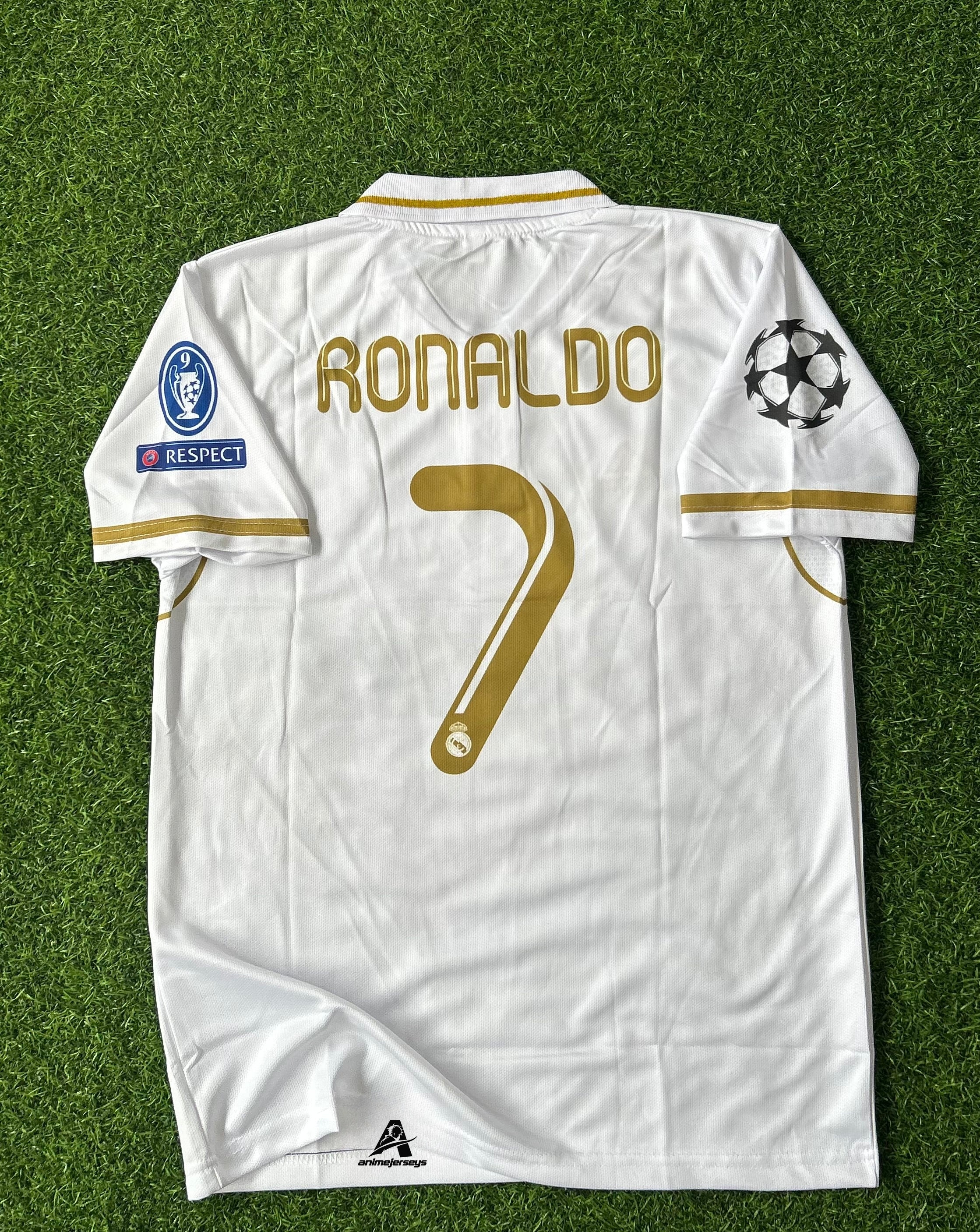 REAL MADRID 2011-12 HOME JERSEY, HALF SLEEVE  POLO  EMBROIDERY