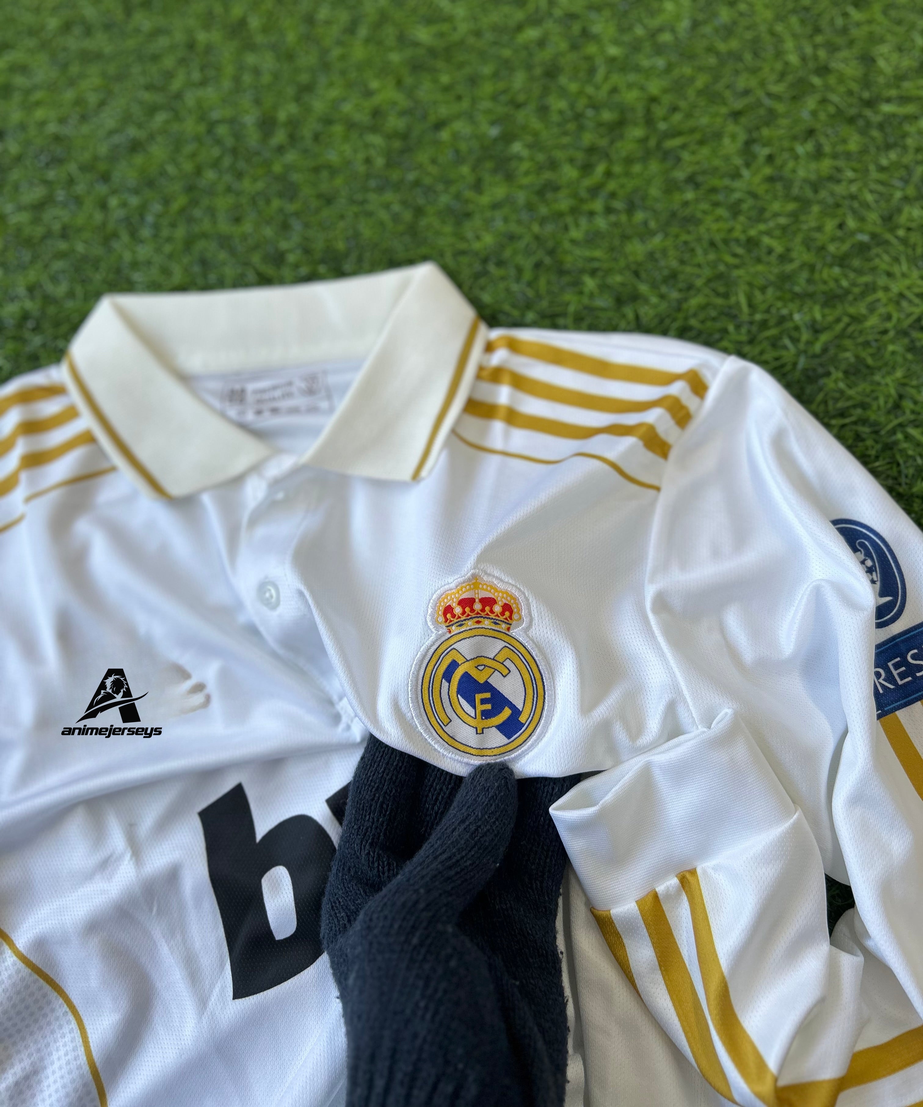 REAL MADRID 2011-12 HOME KIT, FULL SLEEVE  POLO  EMBROIDERY