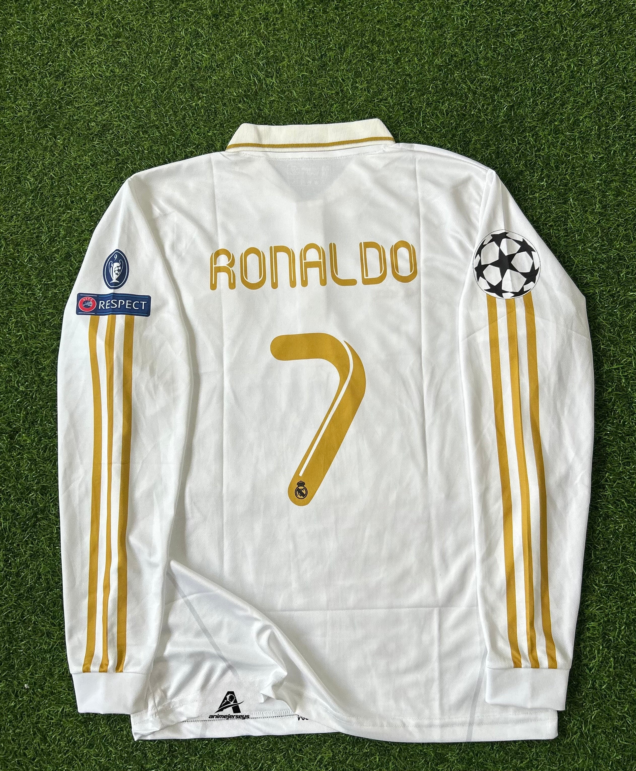 REAL MADRID 2011-12 HOME KIT, FULL SLEEVE  POLO  EMBROIDERY