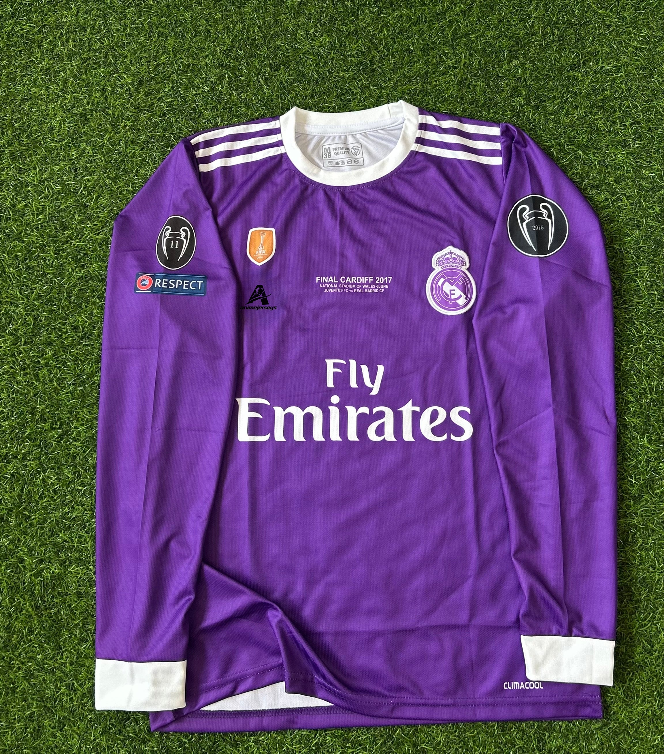 REAL MADRID 2016-17 AWAY KIT, FULL SLEEVE EMBROIDERY
