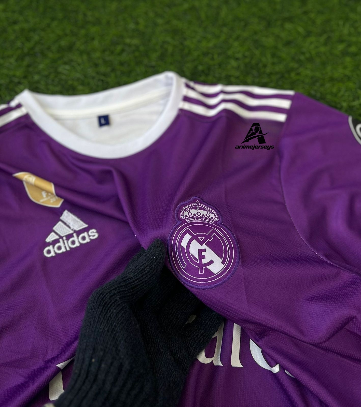 REAL MADRID 2016/17 AWAY UCL FINAL KIT  RONALDO HALFSLEEVE EMBROILEDERY PREMIUM