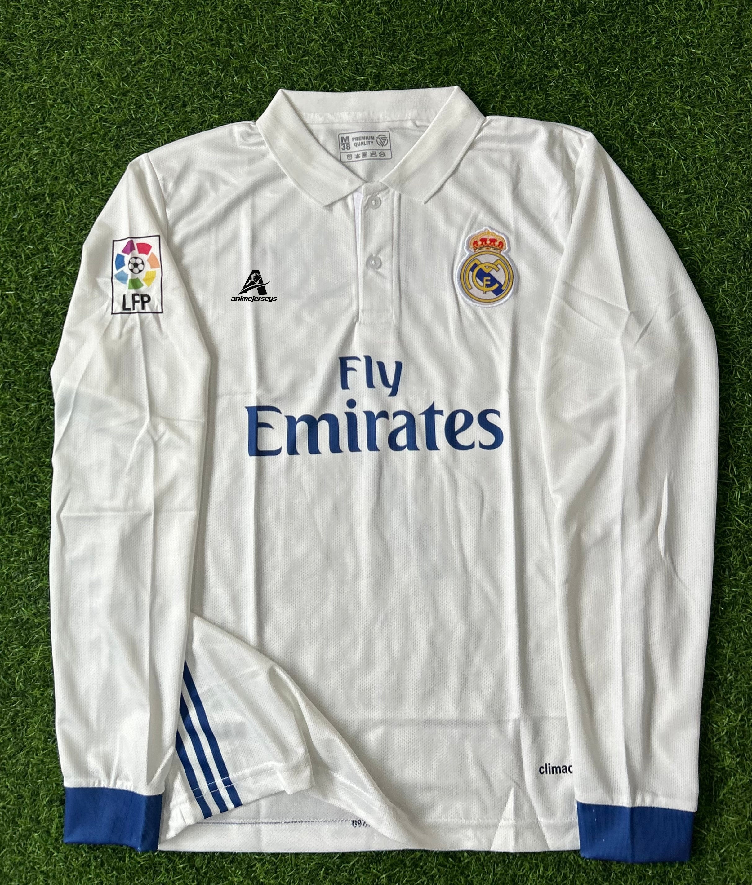 REAL MADRID 2016-17 HOME JERSEY, FULL SLEEVE POLO EMBROIDERY