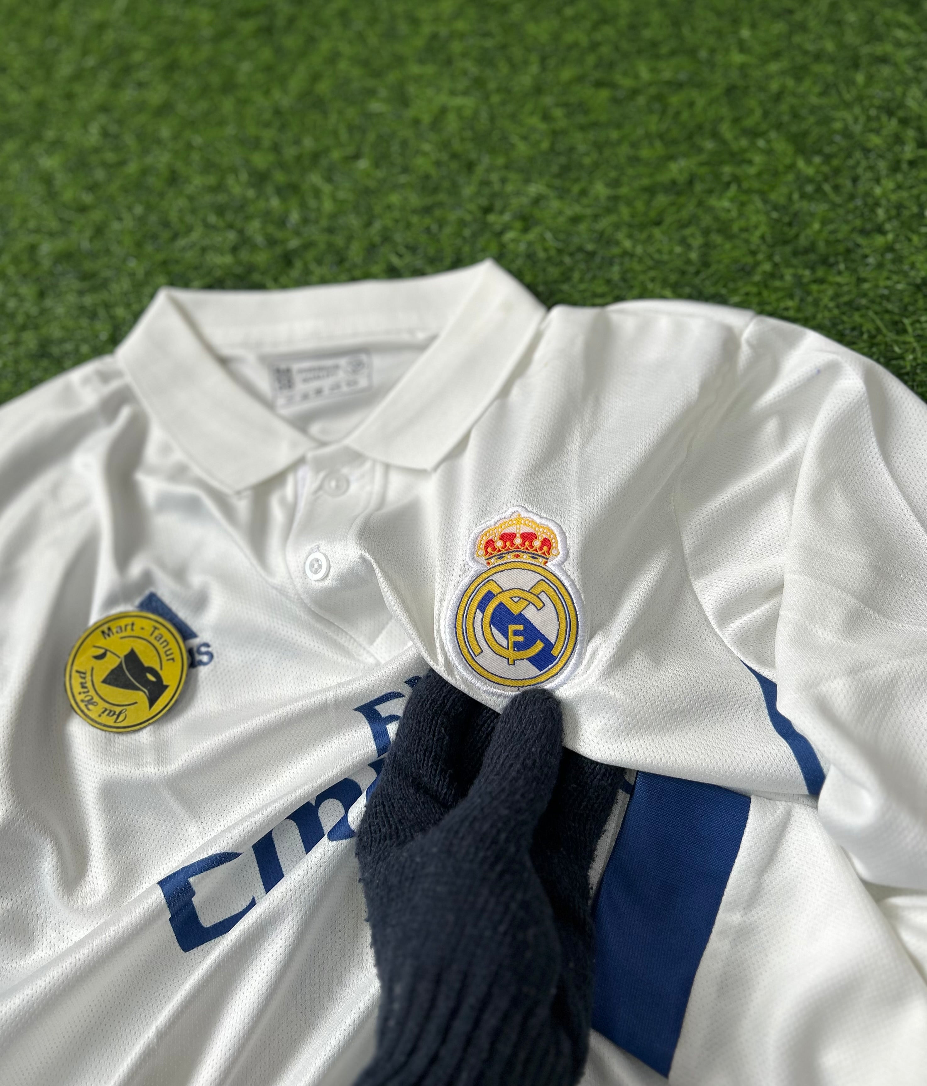 REAL MADRID 2016-17 HOME JERSEY, FULL SLEEVE POLO EMBROIDERY