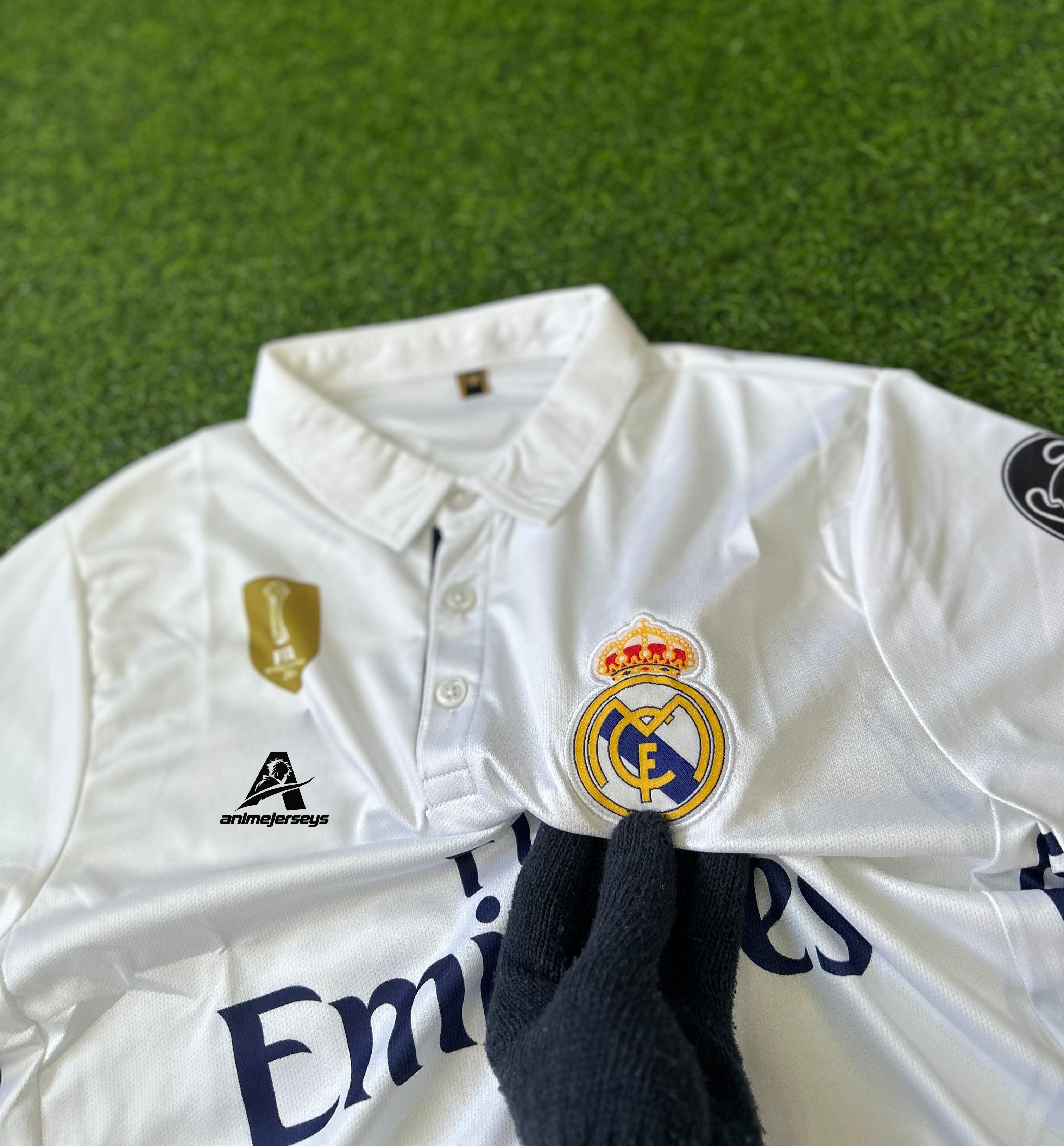 REAL MADRID 2016-17 HOME JERSEY, HALF SLEEVE POLO EMBROIDERY