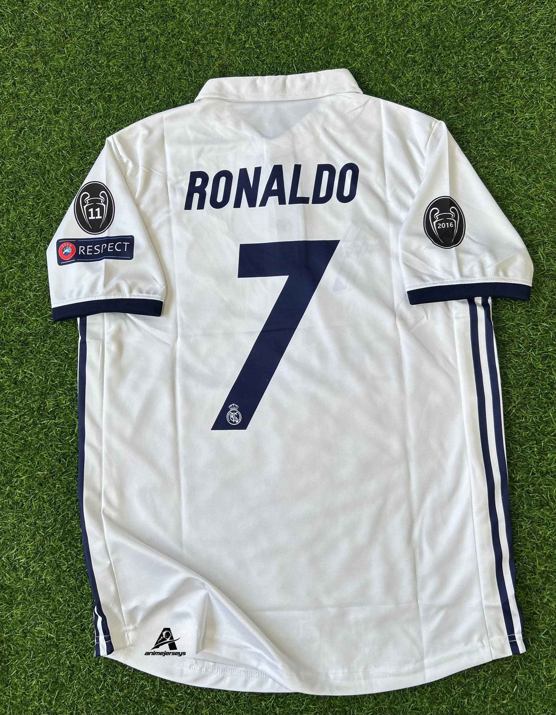 REAL MADRID 2016-17 HOME JERSEY, HALF SLEEVE POLO EMBROIDERY