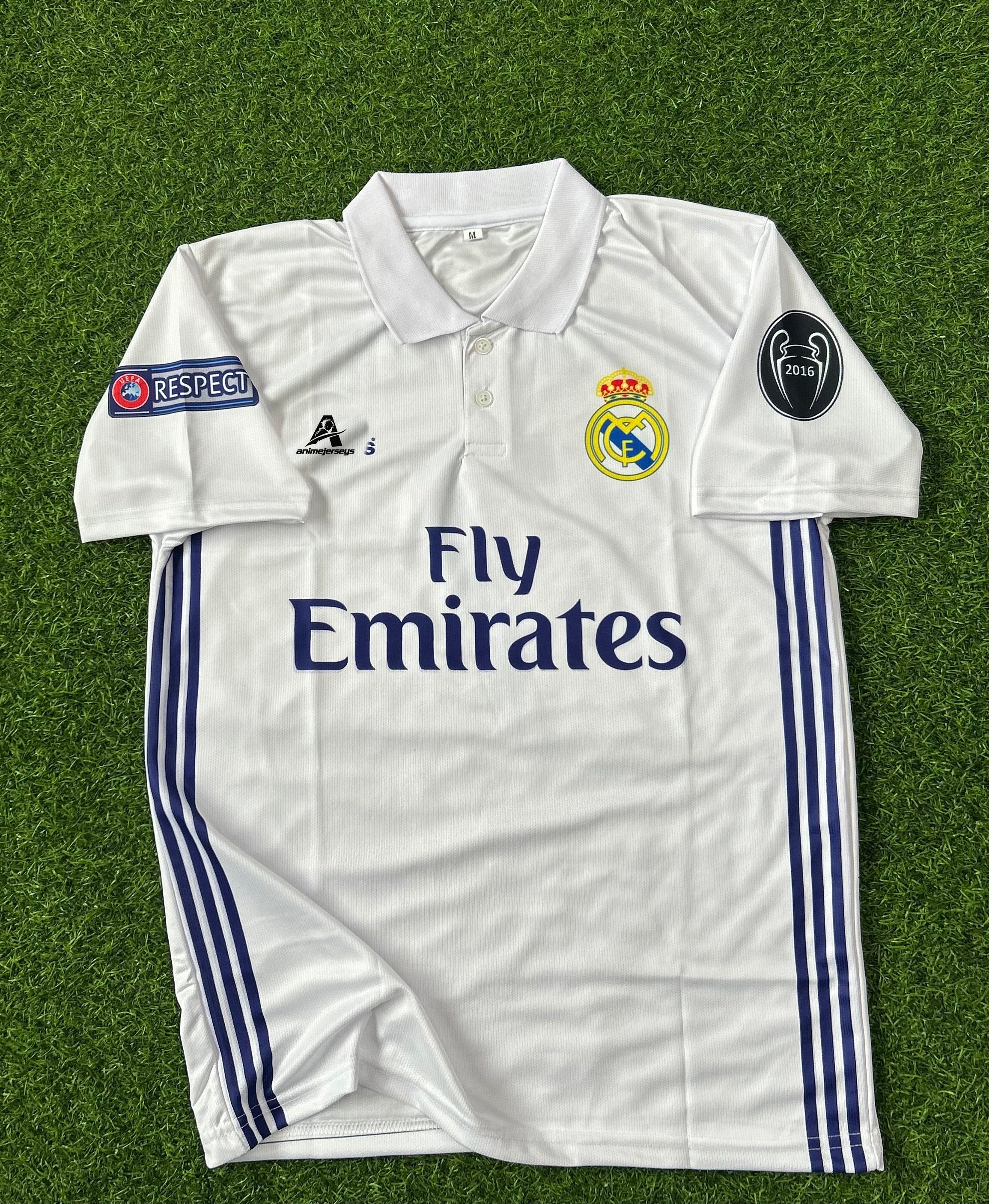 REAL MADRID 2016-17 HOME JERSEY, HALF SLEEVE POLO SUBLIMATION