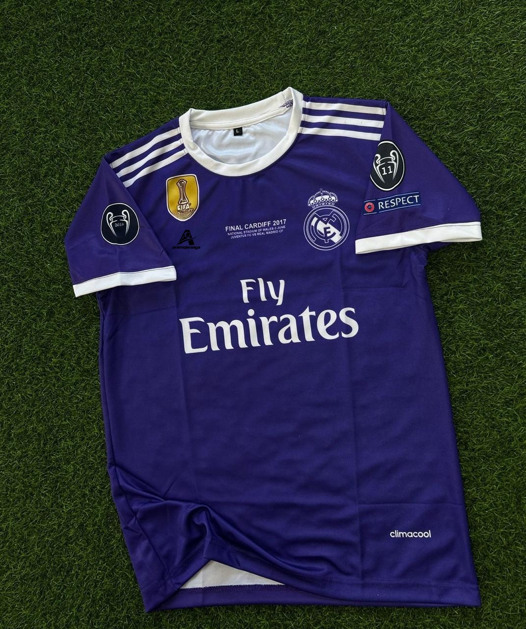 REAL MADRID 2016-17 SEASON AWAY KIT. HALFSLEEVE SUBLIMATION