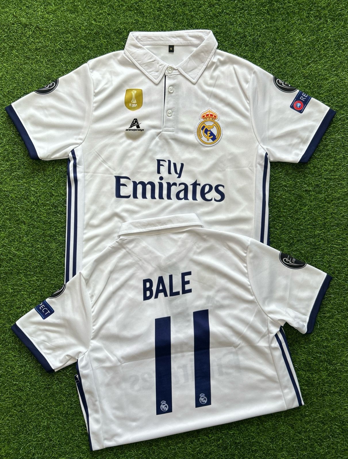 REAL MADRID 2016-17 SEASON HOME KIT, HALFSLEEVE POLO EMBROIDERY