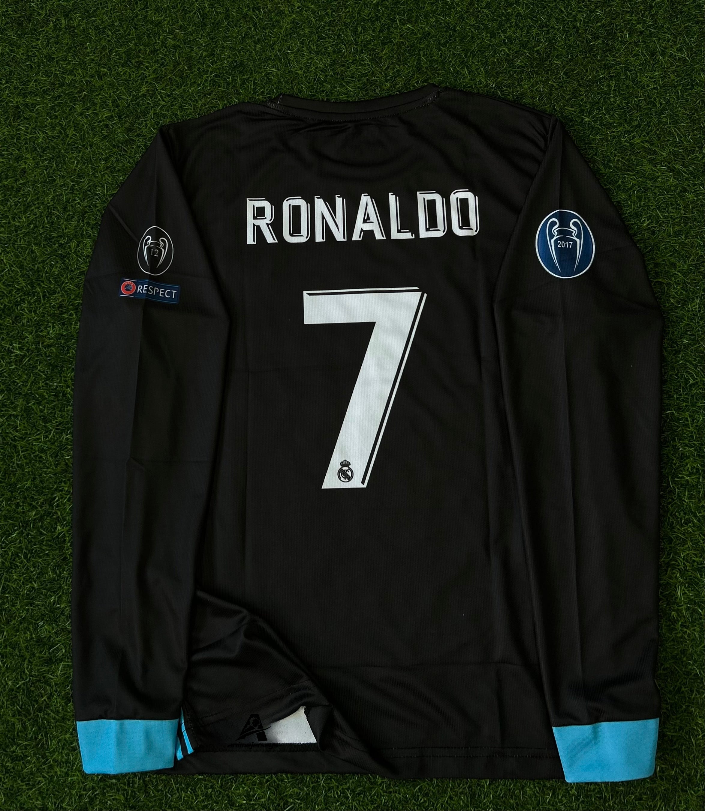 REAL MADRID 2017-18 AWAY JERSEY, FULL SLEEVE EMBROIDERY